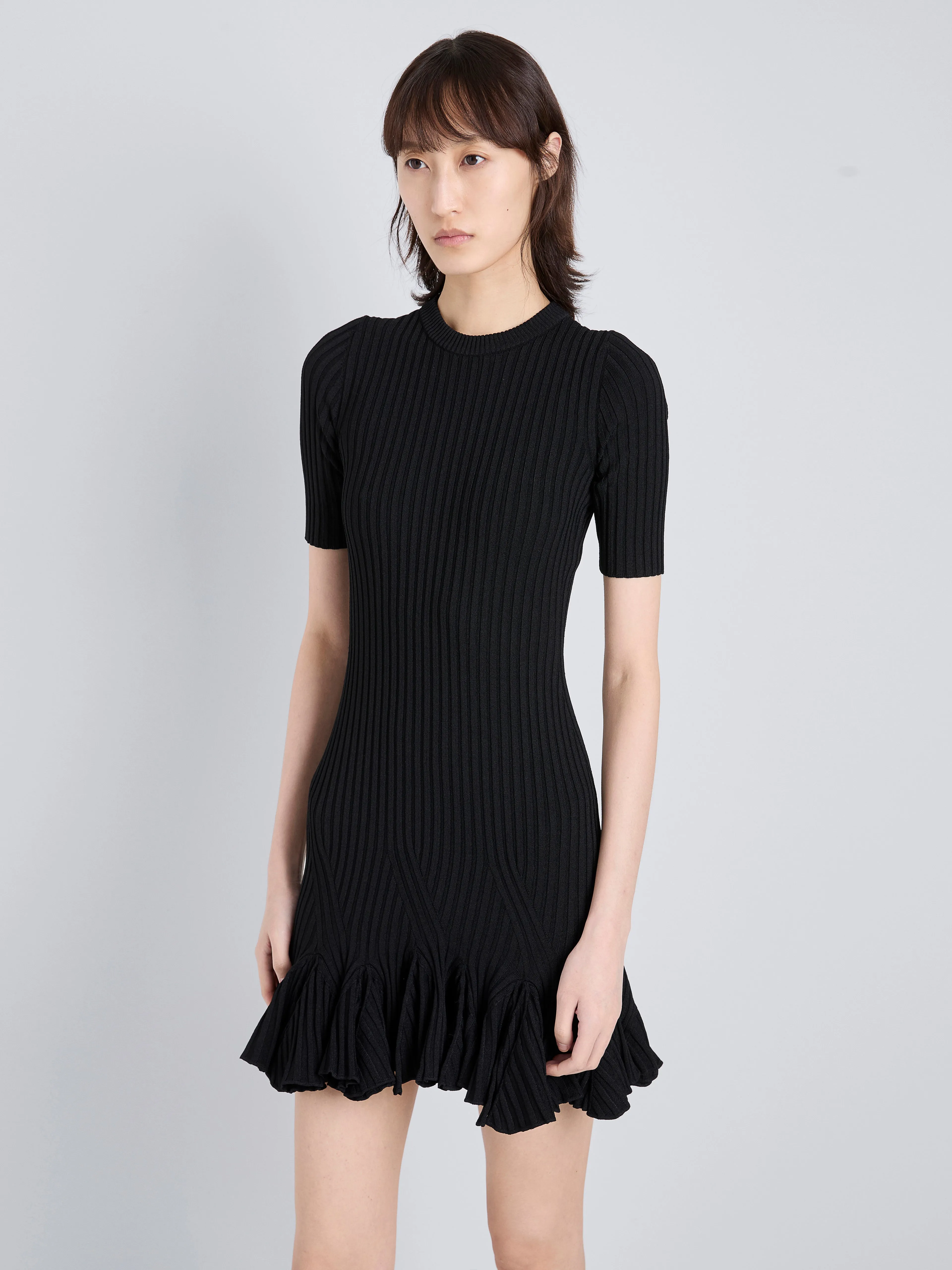 Leandra Dress in Viscose Ribbed Godet sold by Proenza Schouler product image thumbnail 5