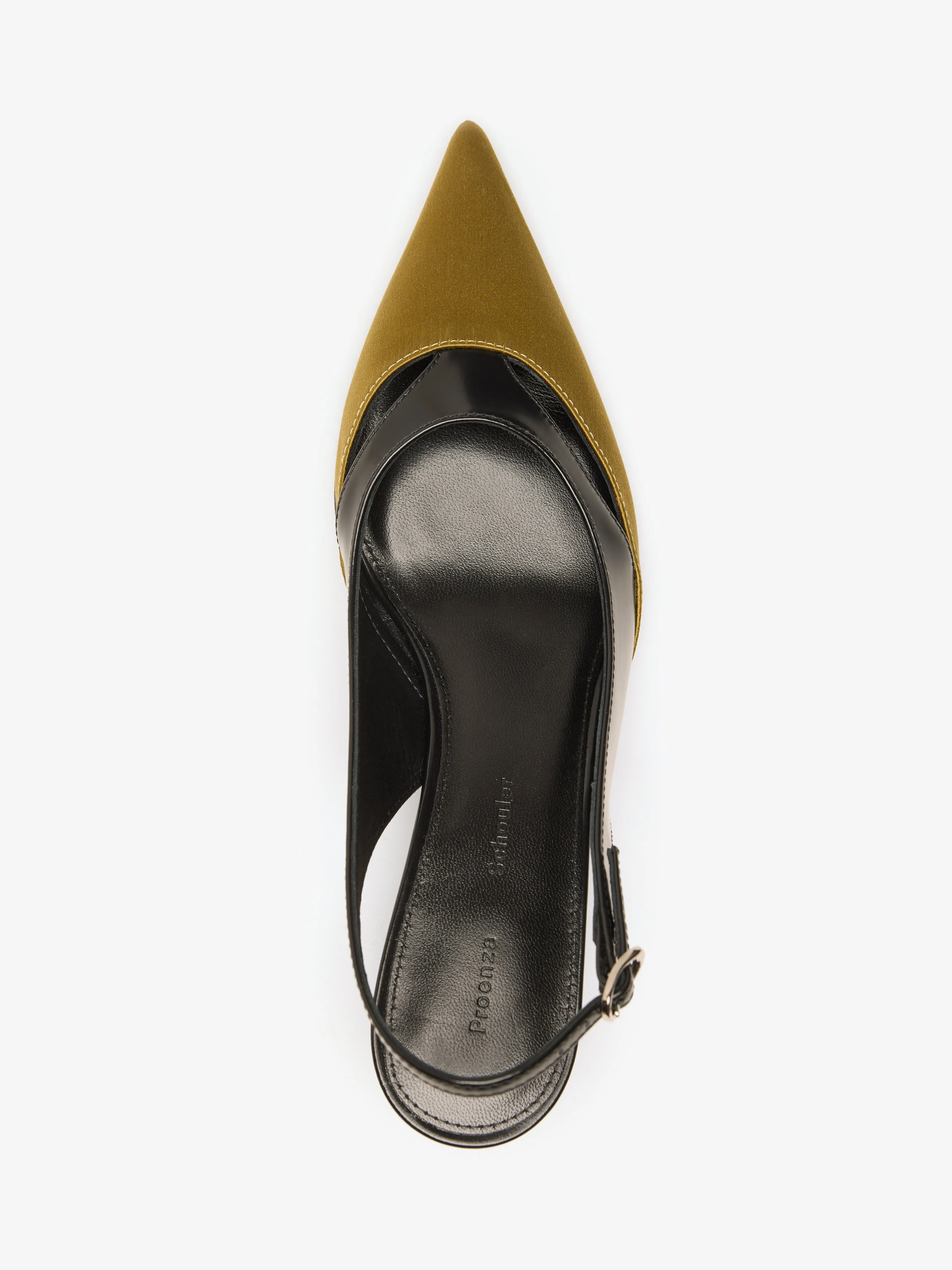 Slash Slingback in Spazzolato and Satin Combo sold by Proenza Schouler product image thumbnail 3