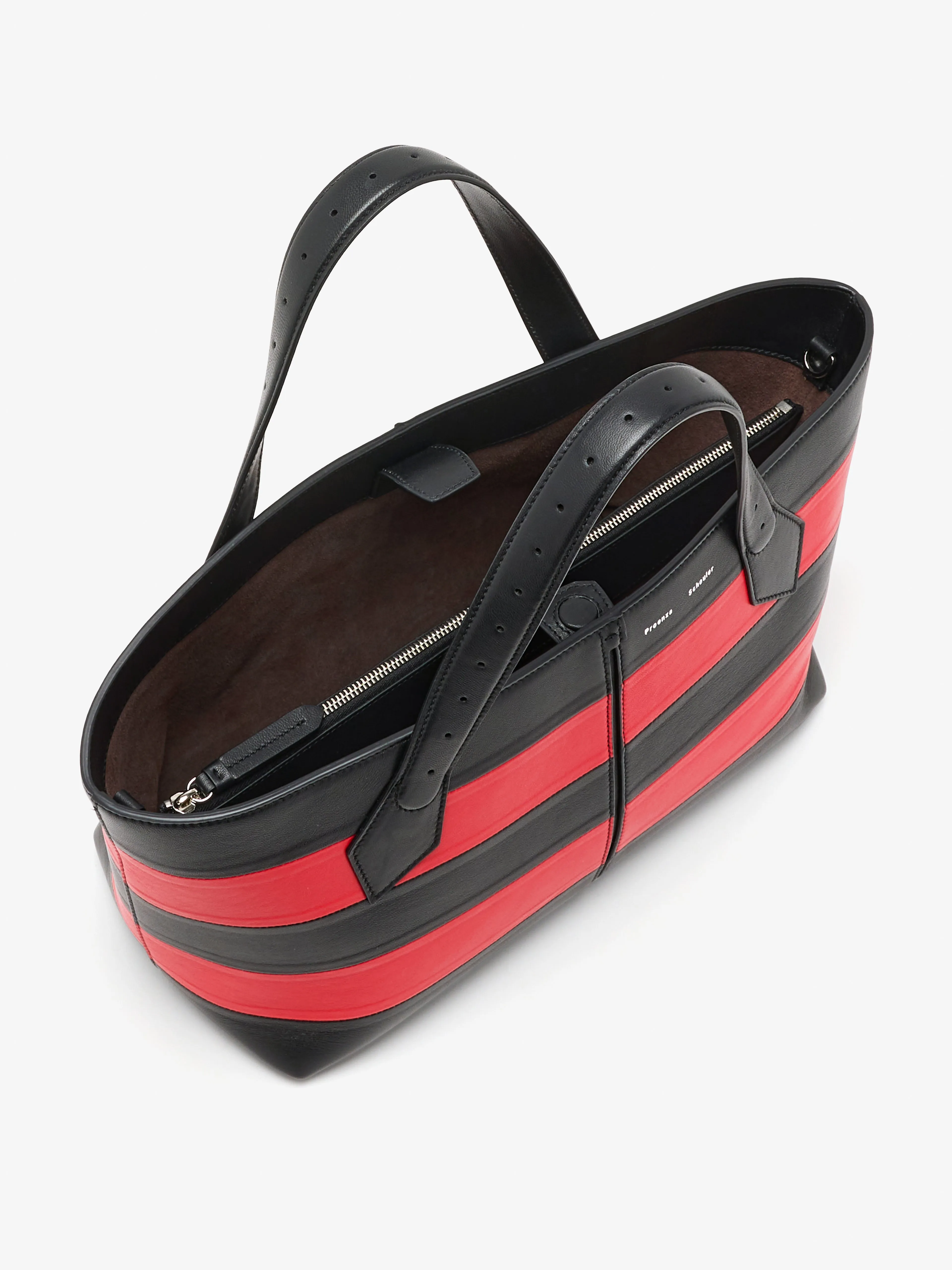 East West Chelsea Tote in Striped Nappa Plonge sold by Proenza Schouler product image thumbnail 5