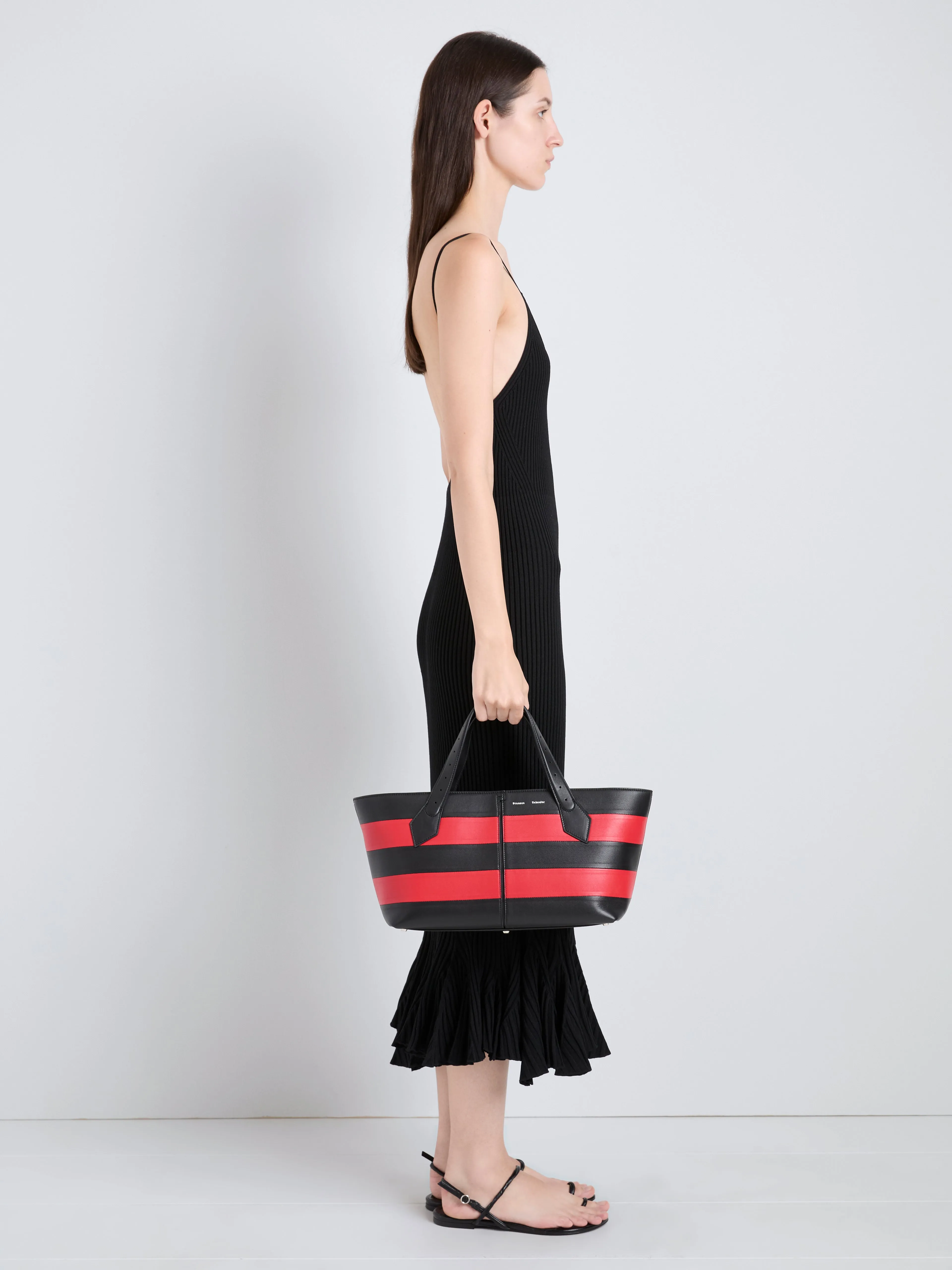 East West Chelsea Tote in Striped Nappa Plonge sold by Proenza Schouler product image thumbnail 2