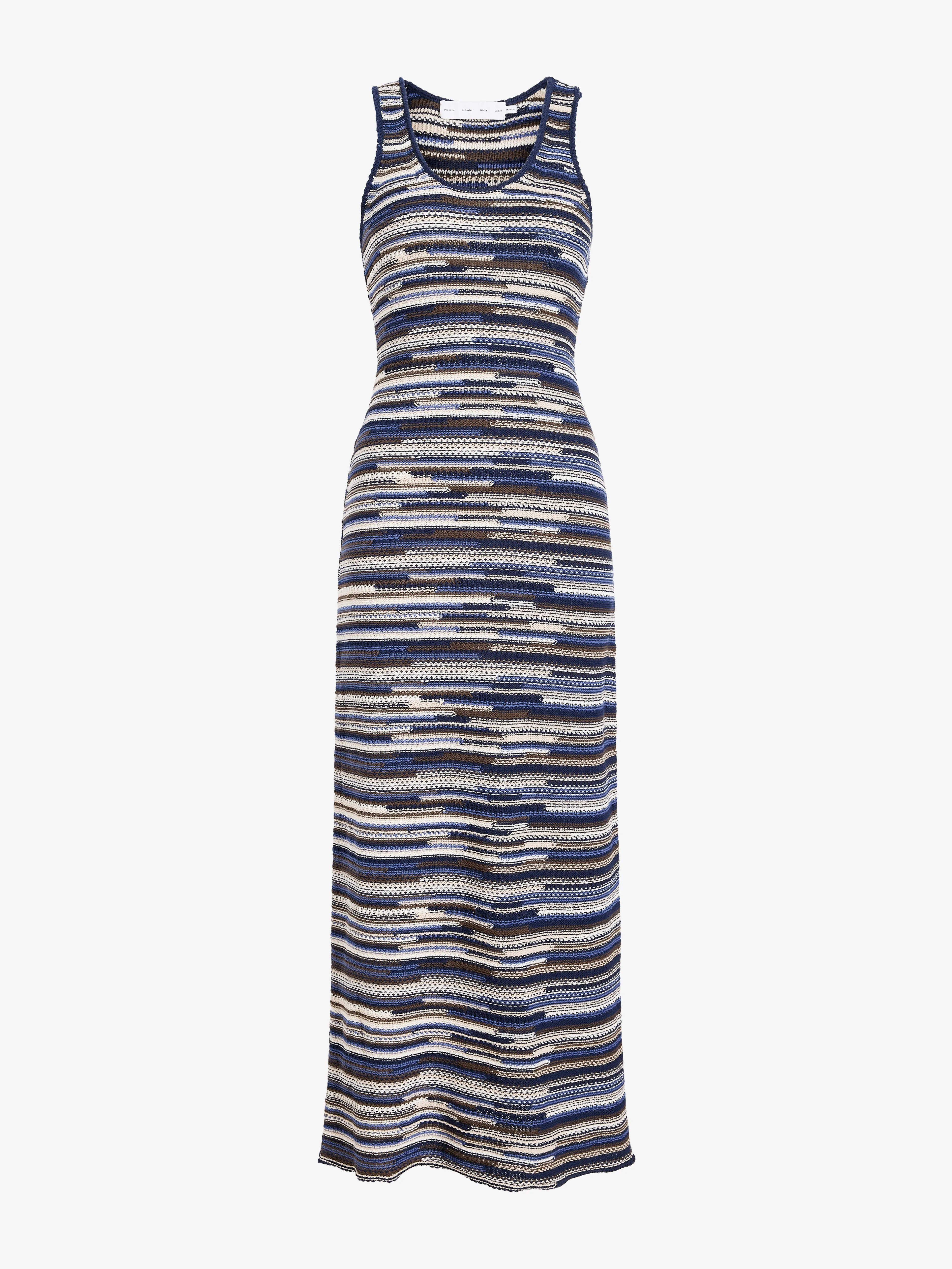 Zinah Knit Dress in Linen Dry Rib sold by Proenza Schouler