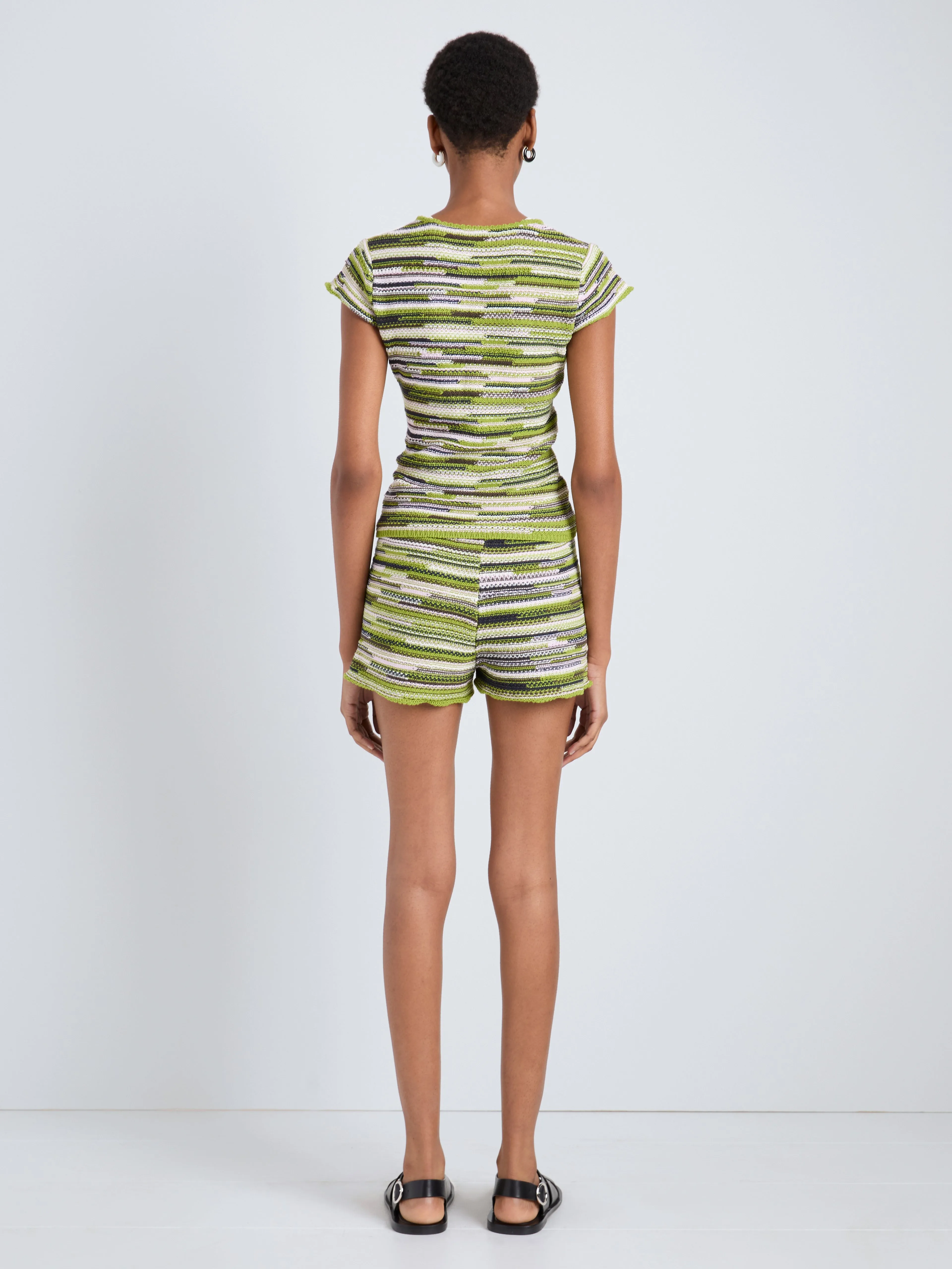 Jenna Knit Shorts in Linen Dry Rib sold by Proenza Schouler product image thumbnail 4