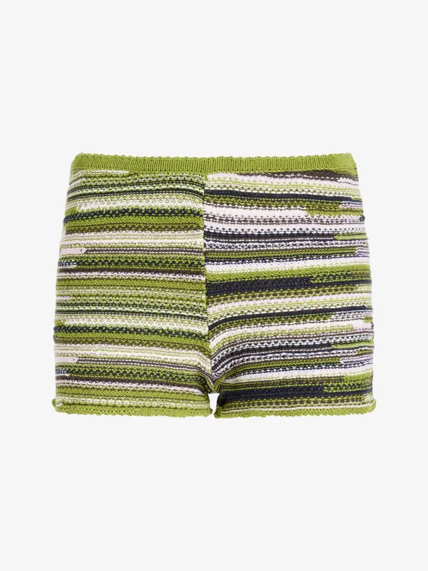 Jenna Knit Shorts in Linen Dry Rib made by Proenza Schouler