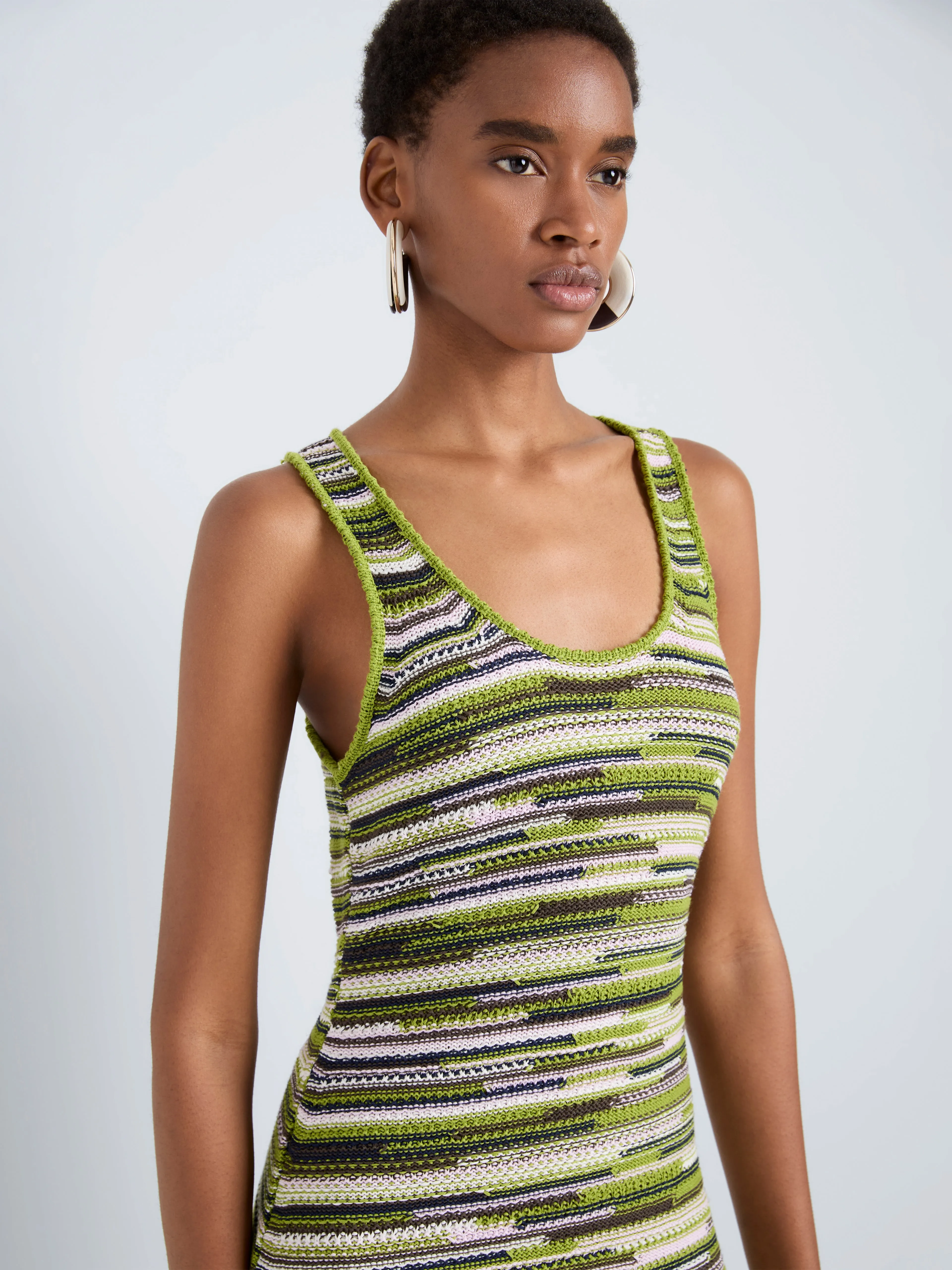 Zinah Knit Dress in Linen Dry Rib sold by Proenza Schouler product image thumbnail 5