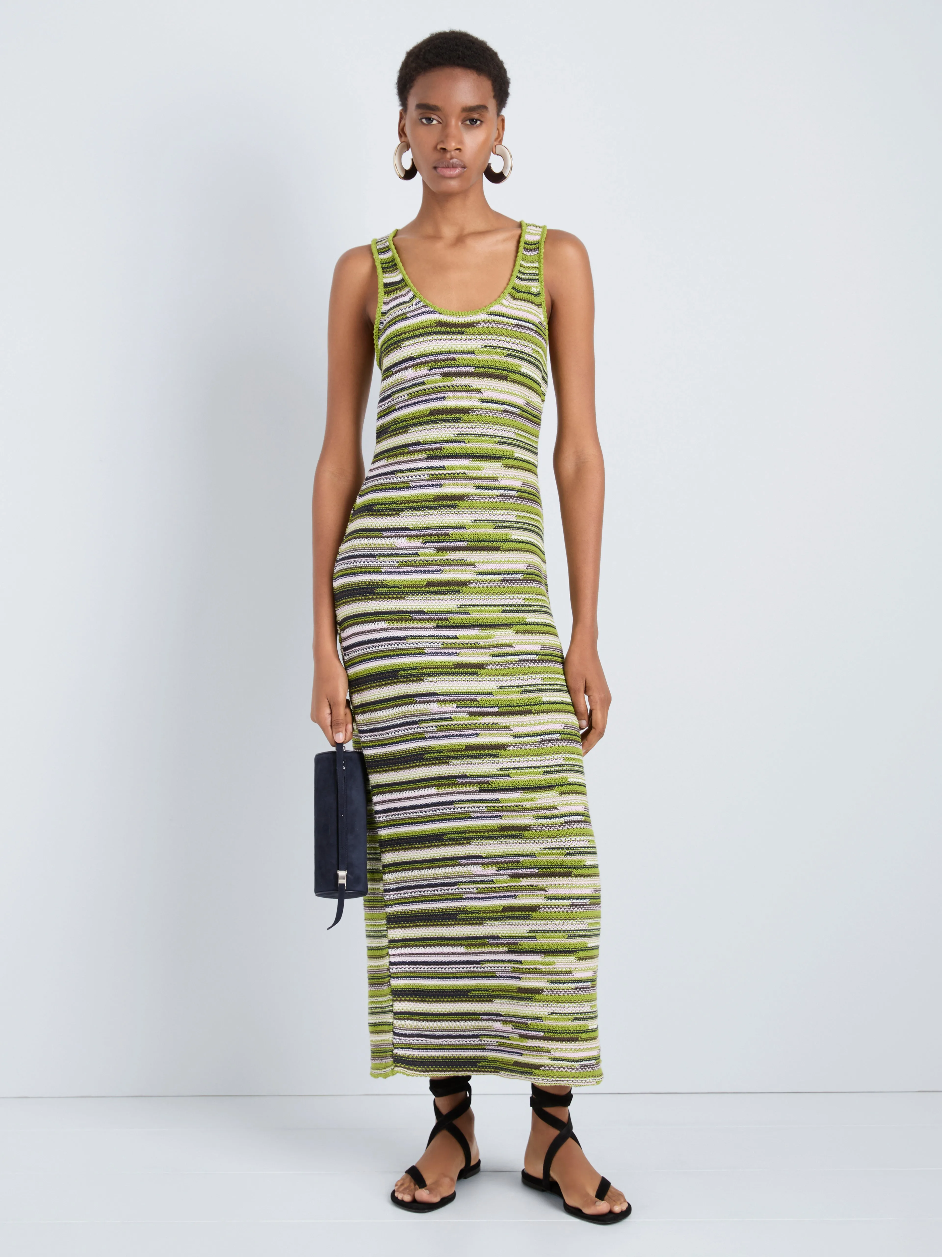 Zinah Knit Dress in Linen Dry Rib sold by Proenza Schouler product image thumbnail 2