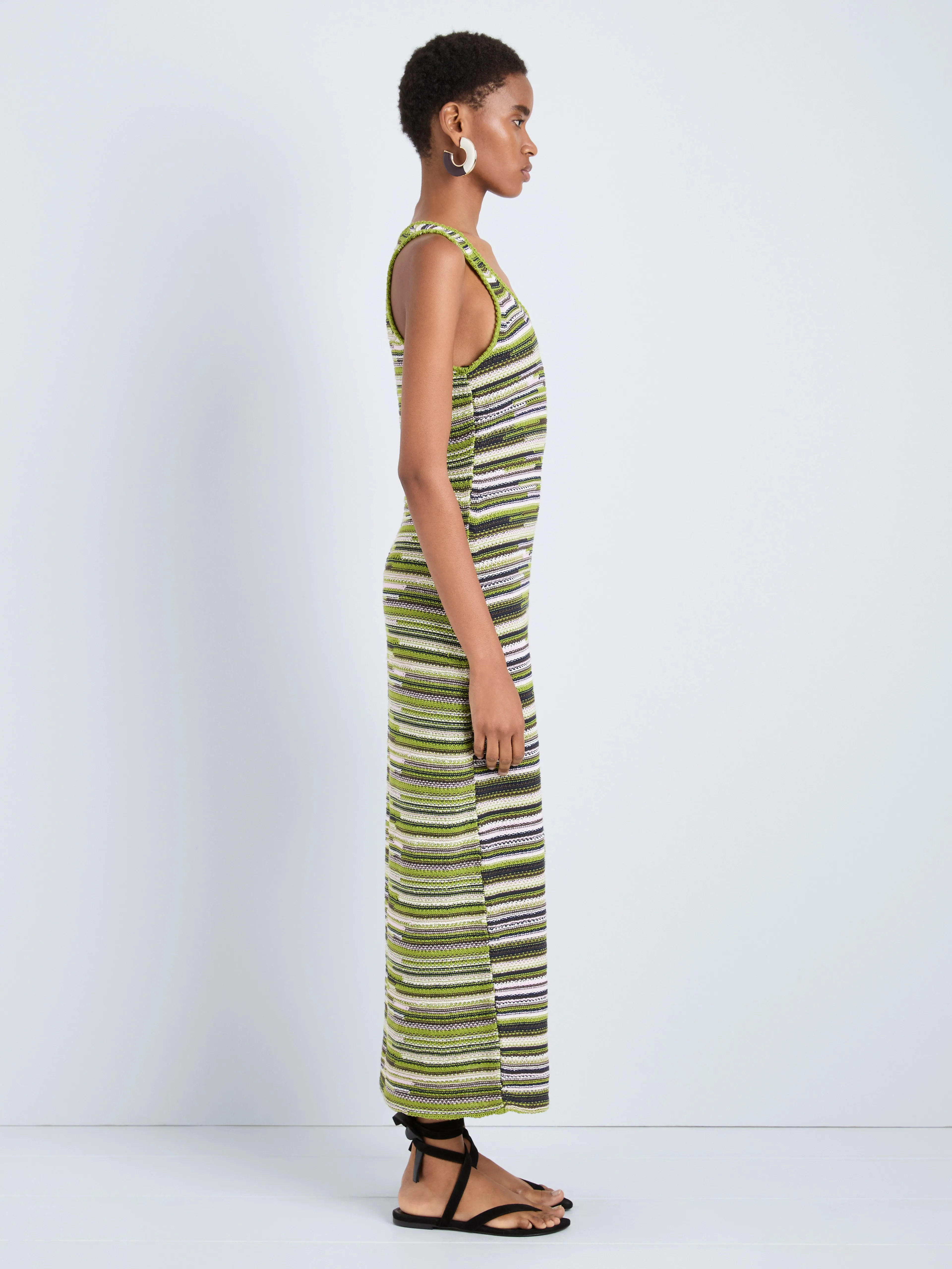 Zinah Knit Dress in Linen Dry Rib sold by Proenza Schouler product image thumbnail 3