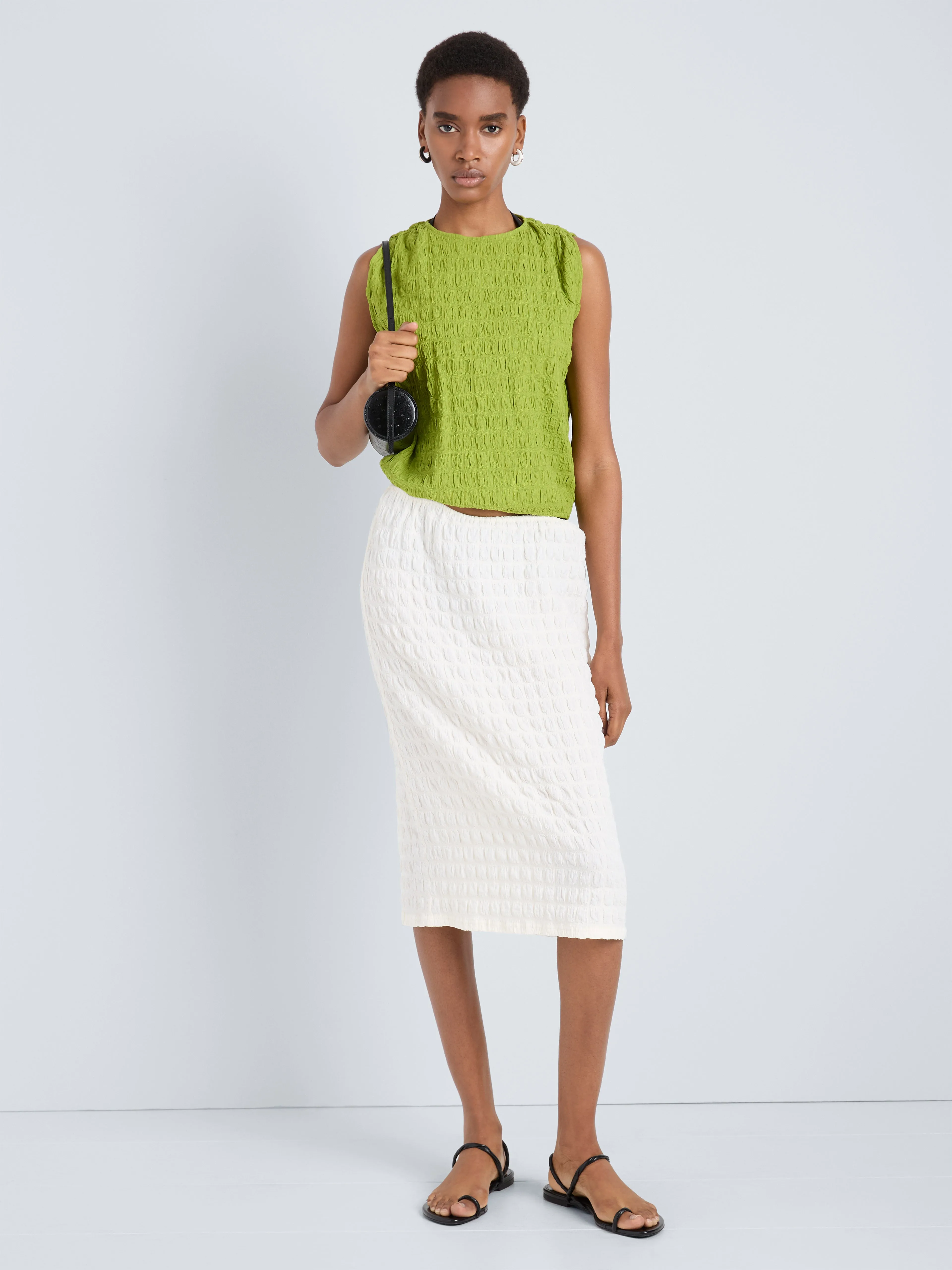 Bradley Crewneck in Textured Cotton sold by Proenza Schouler product image thumbnail 3