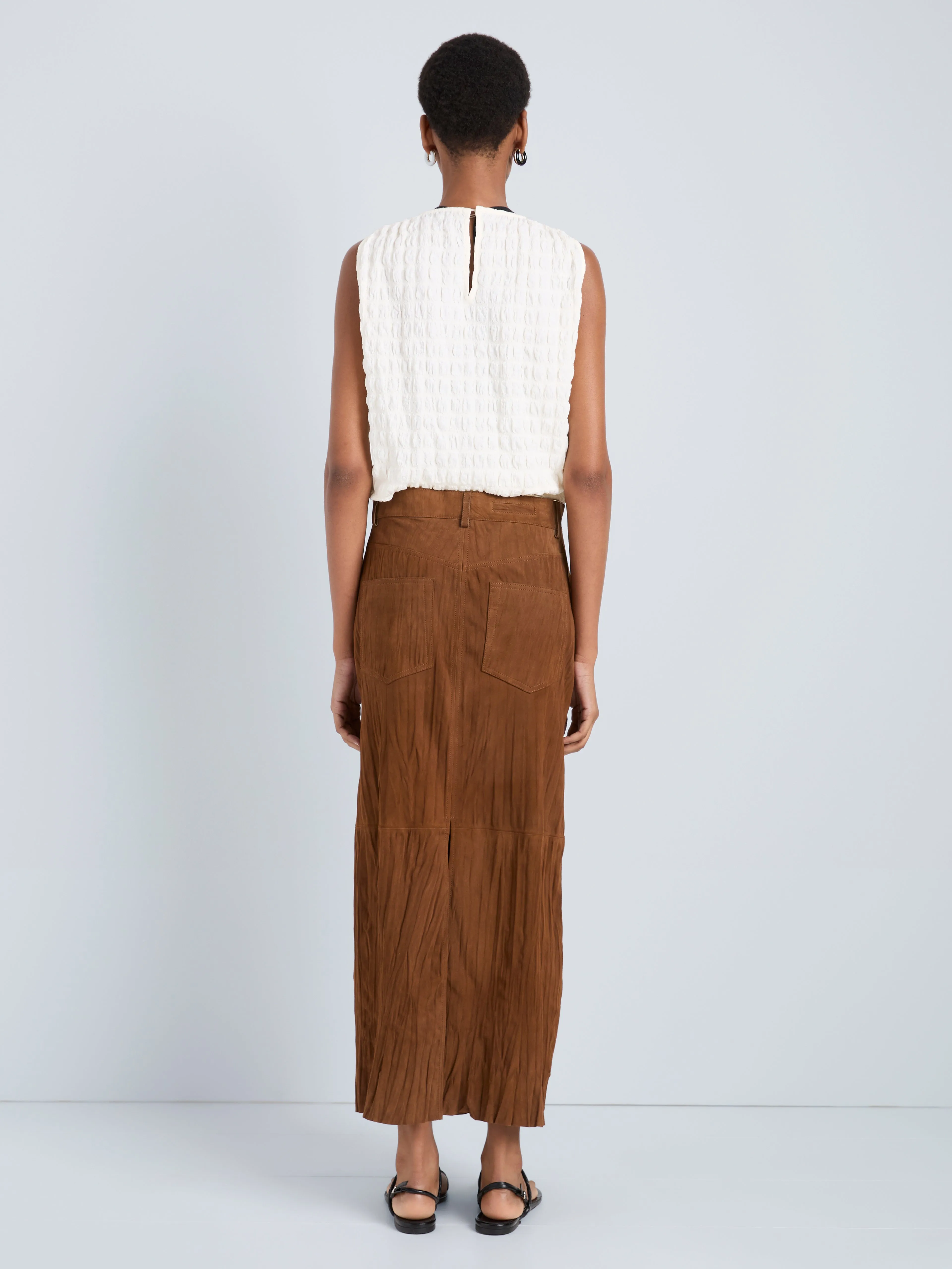 Nayah Skirt in Textured Suede sold by Proenza Schouler product image thumbnail 4