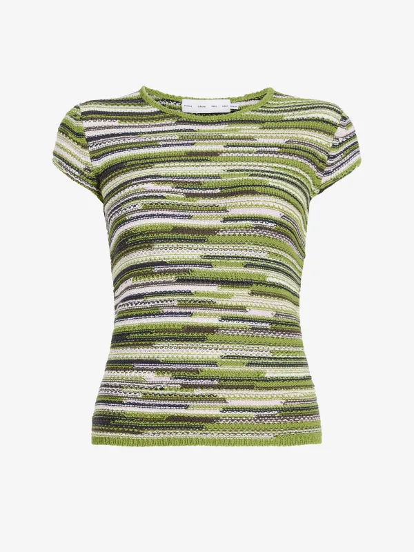 Veya Knit Tee in Linen Dry Rib made by Proenza Schouler