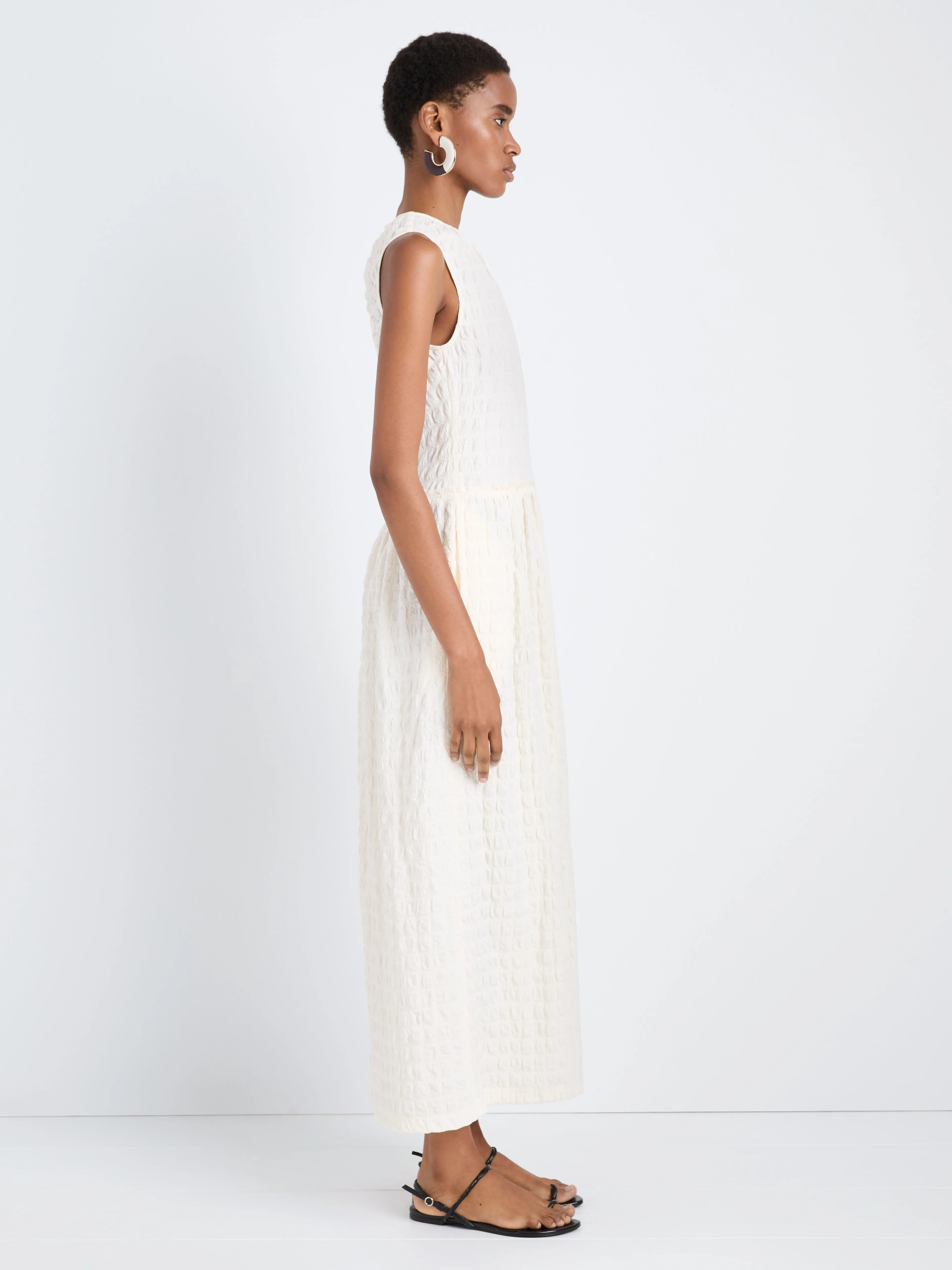Zoira Dress in Textured Cotton sold by Proenza Schouler product image thumbnail 3