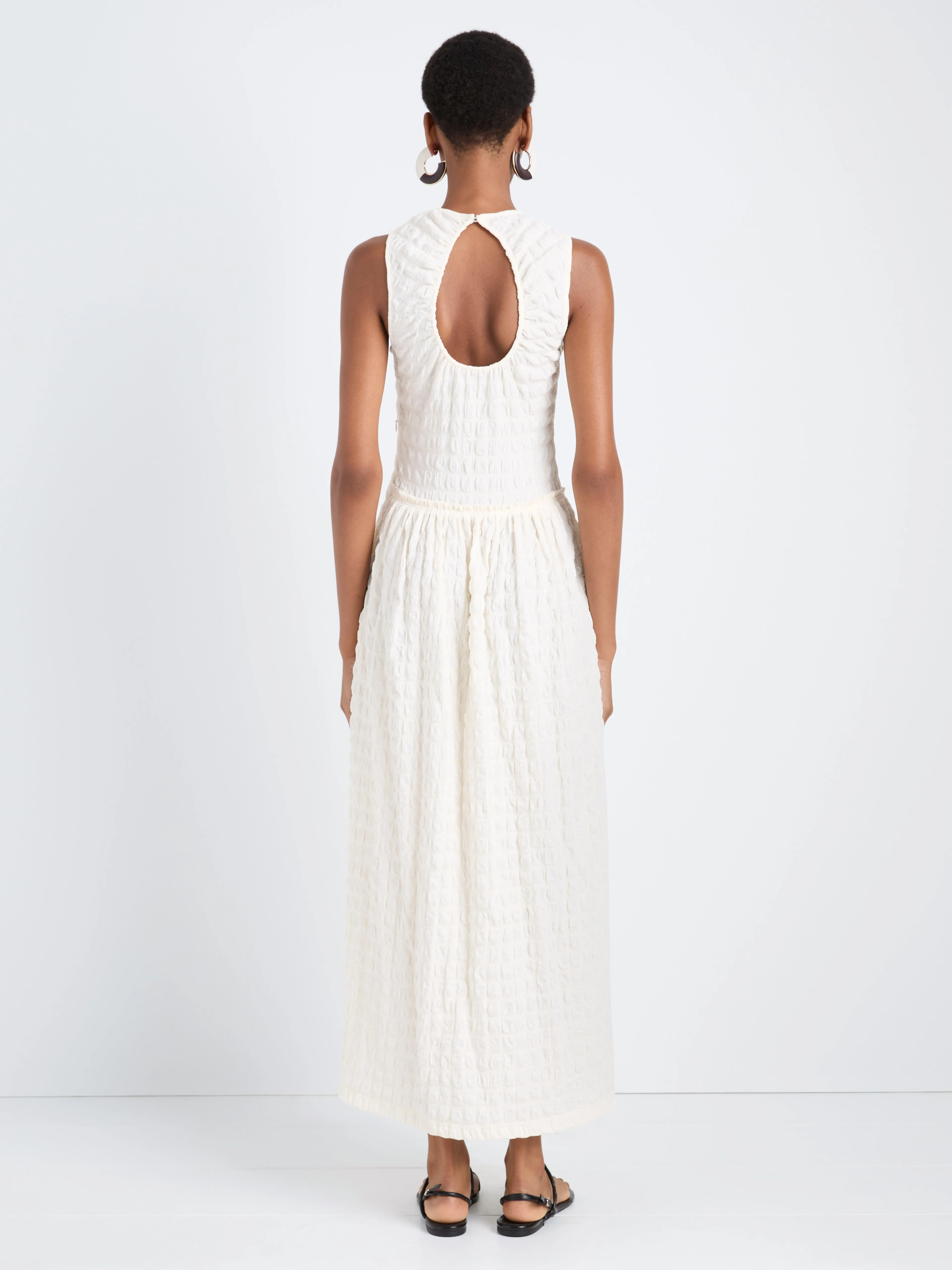 Zoira Dress in Textured Cotton sold by Proenza Schouler product image thumbnail 4