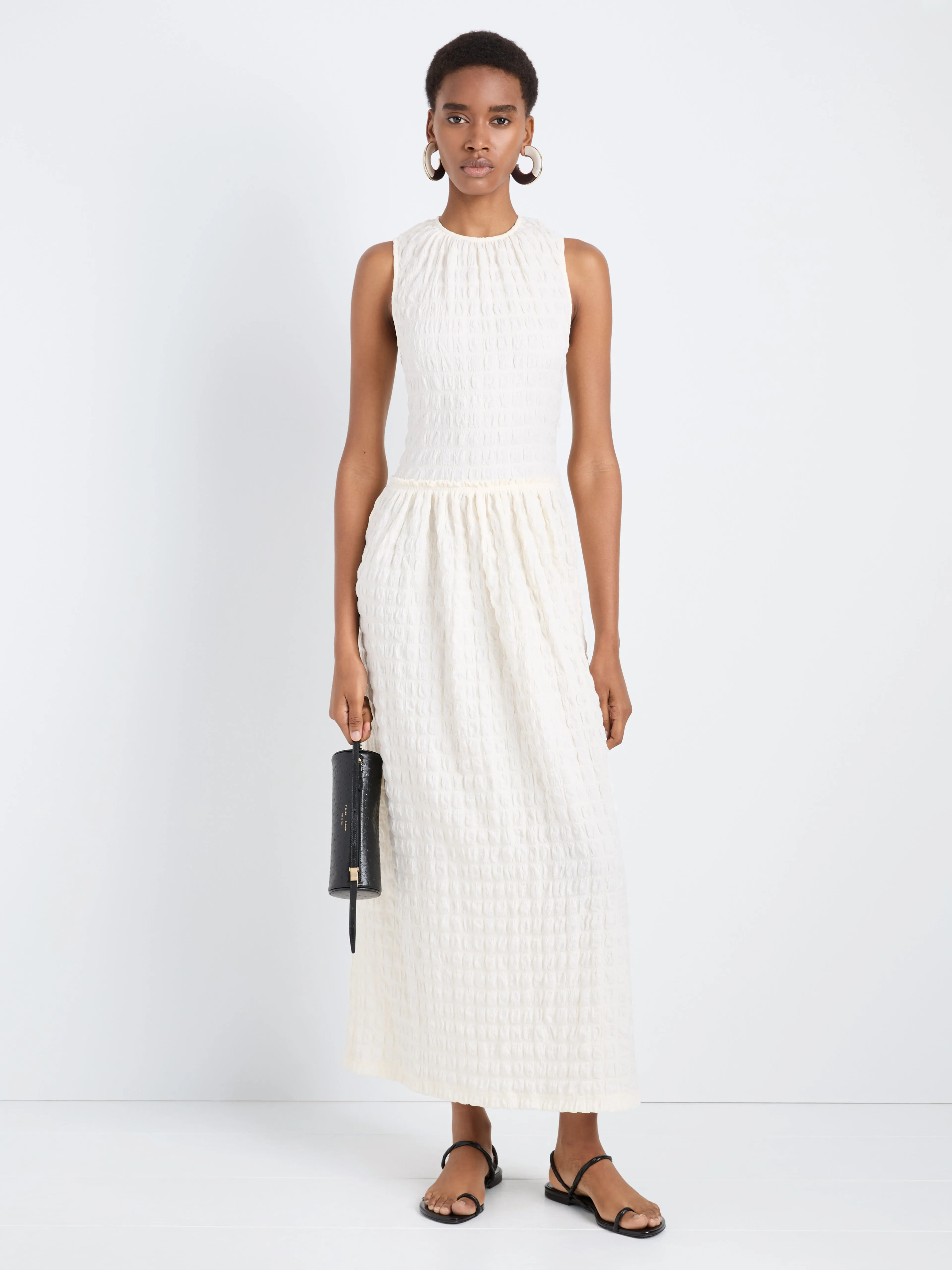 Zoira Dress in Textured Cotton sold by Proenza Schouler product image thumbnail 2