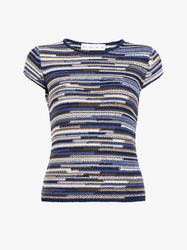 Veya Knit Tee in Linen Dry Rib made by Proenza Schouler