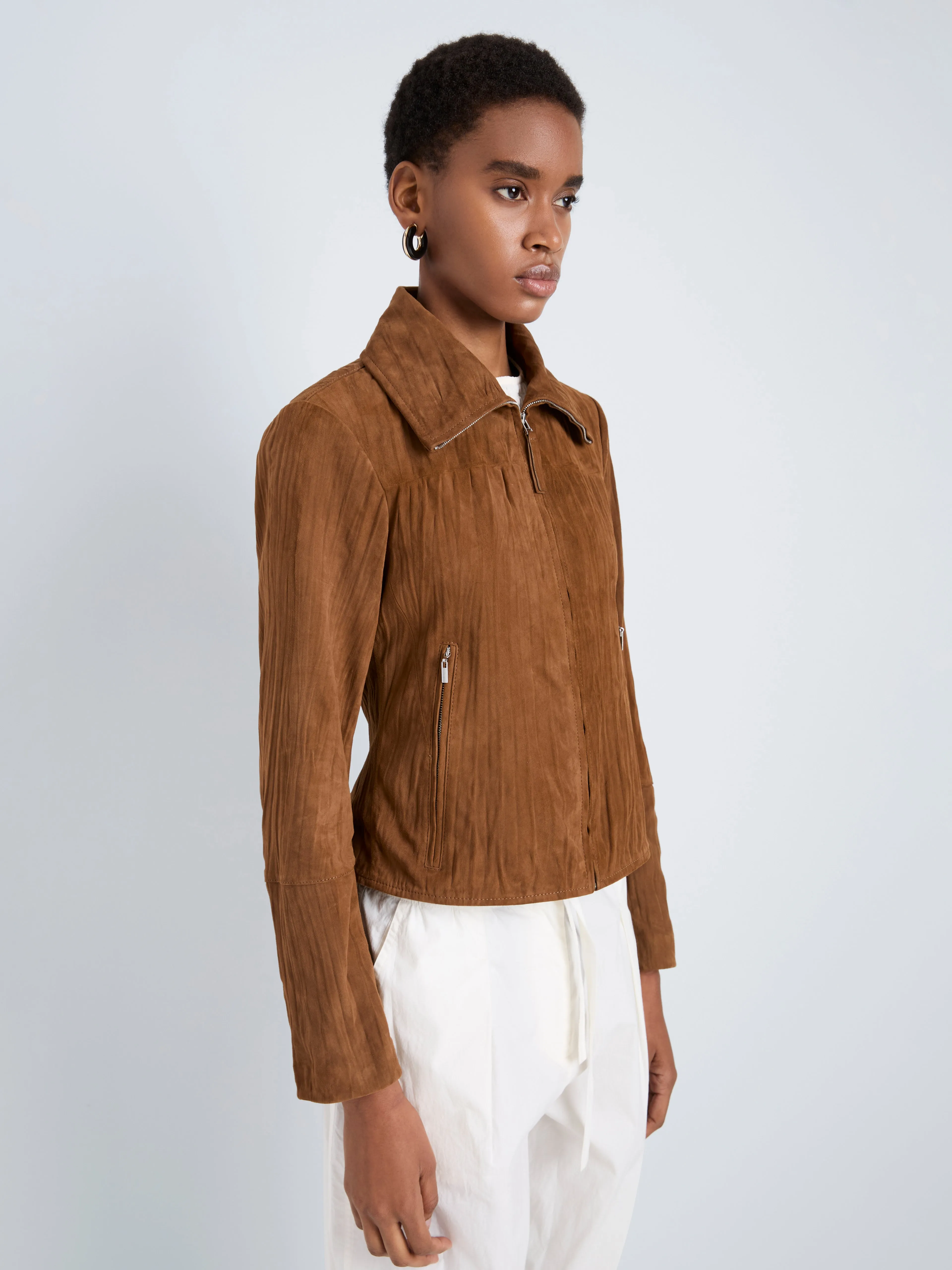 Tarin Jacket in Crinkled Suede sold by Proenza Schouler product image thumbnail 5