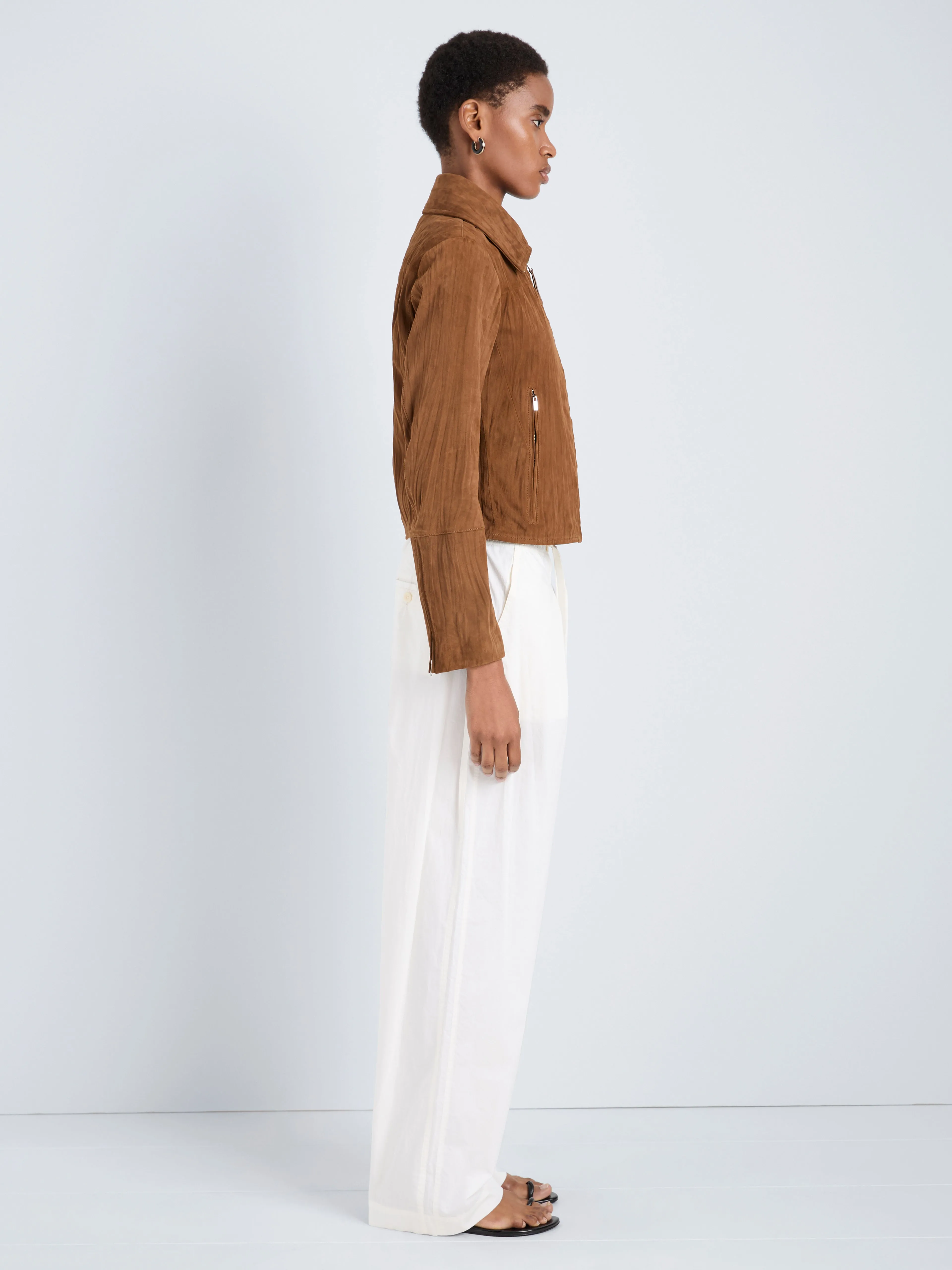 Tarin Jacket in Crinkled Suede sold by Proenza Schouler product image thumbnail 3