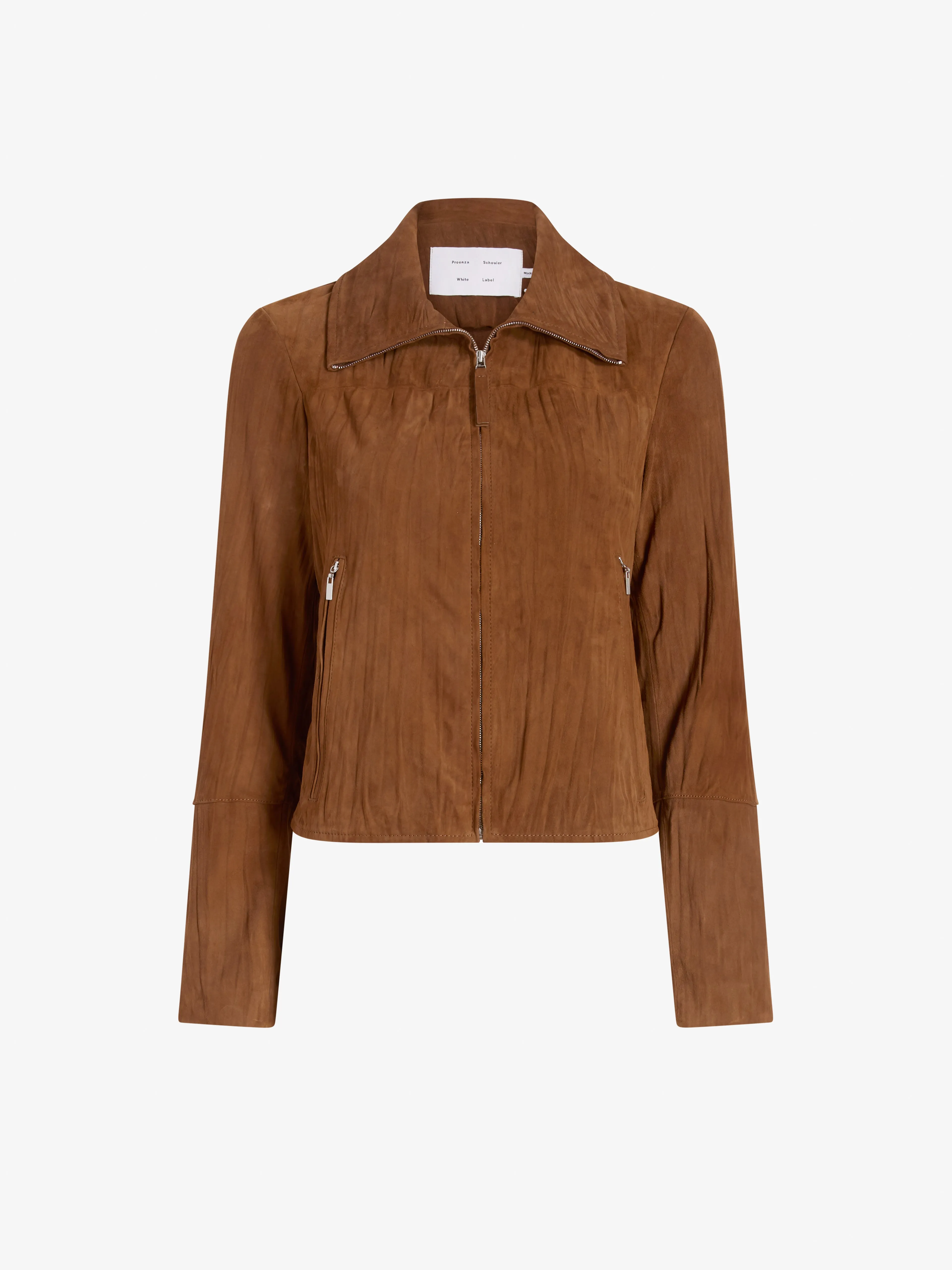 Tarin Jacket in Crinkled Suede sold by Proenza Schouler
