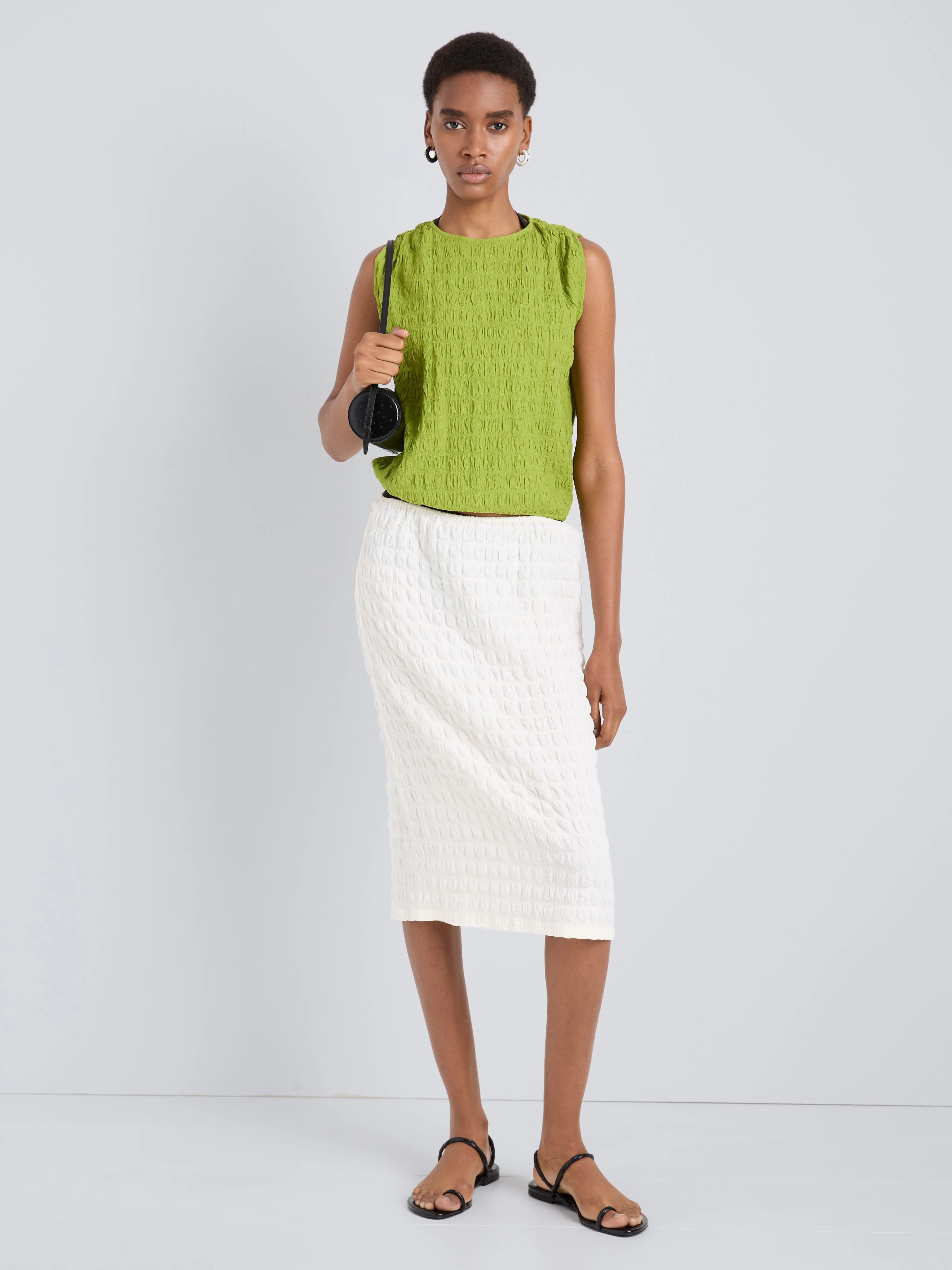 Lori Skirt in Textured Cotton sold by Proenza Schouler product image thumbnail 2
