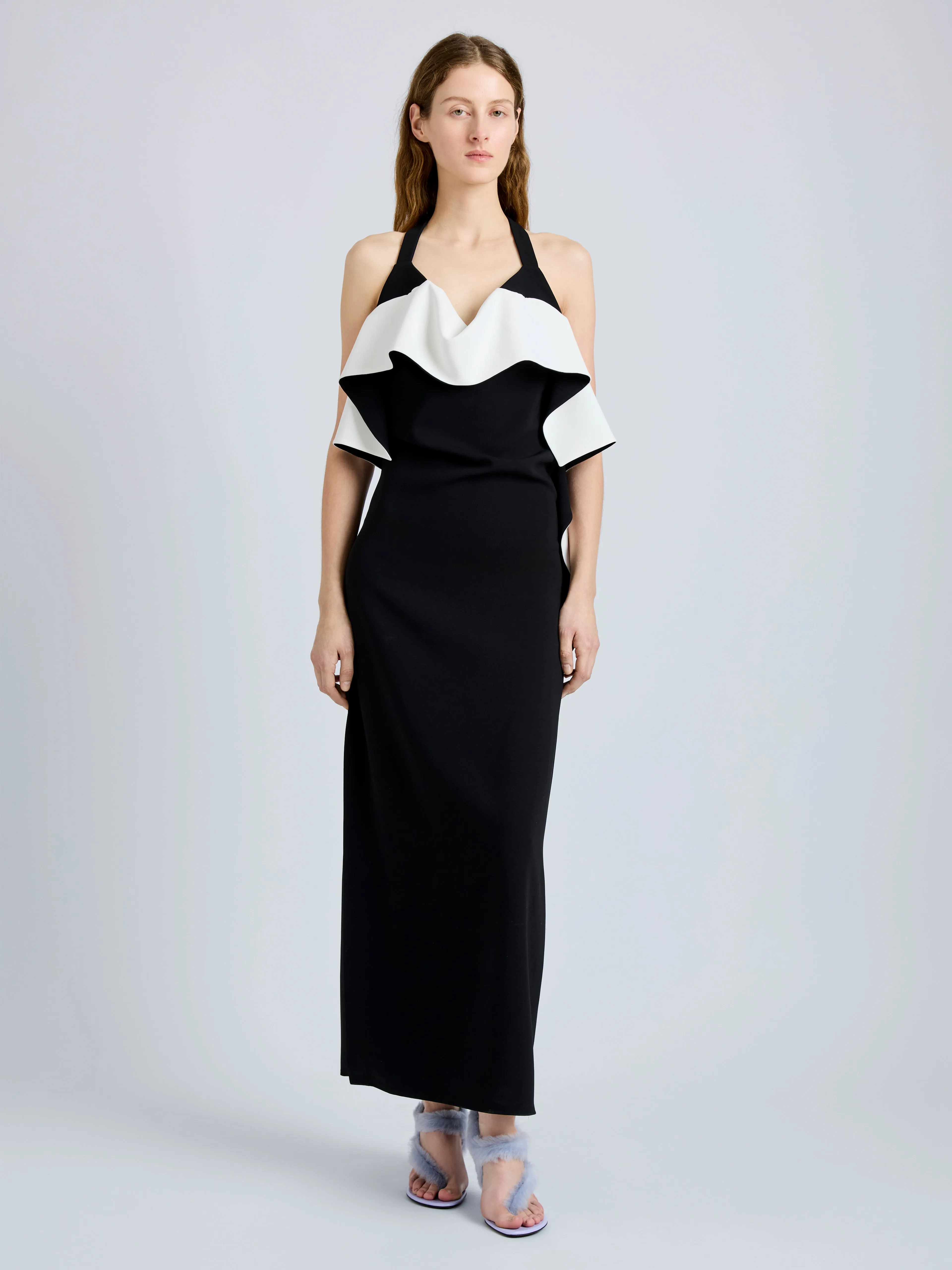 Sanna Dress in Matte Double Crepe sold by Proenza Schouler product image thumbnail 2