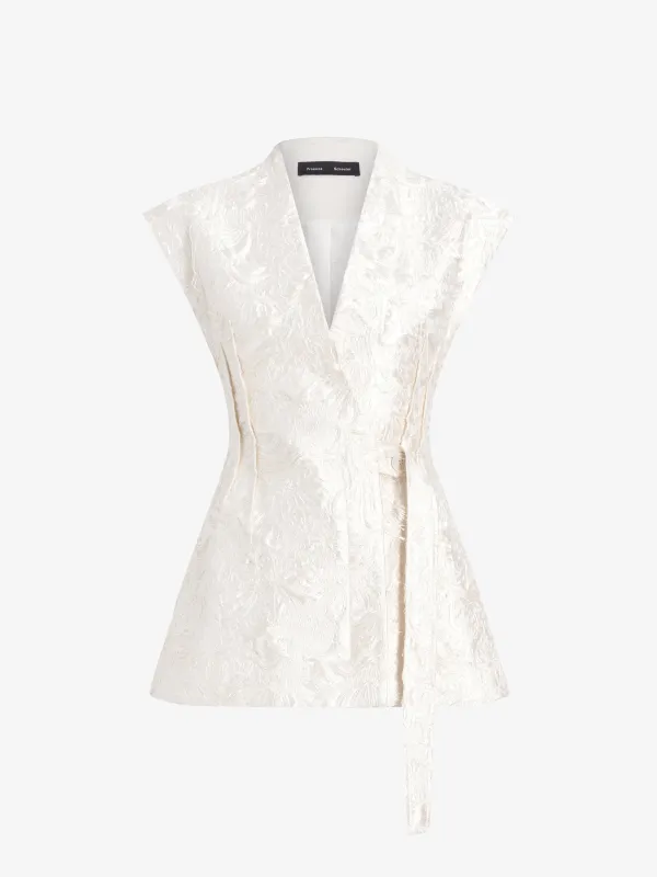 Cindle Gillet in Chrysanthemum Float Jacquard made by Proenza Schouler