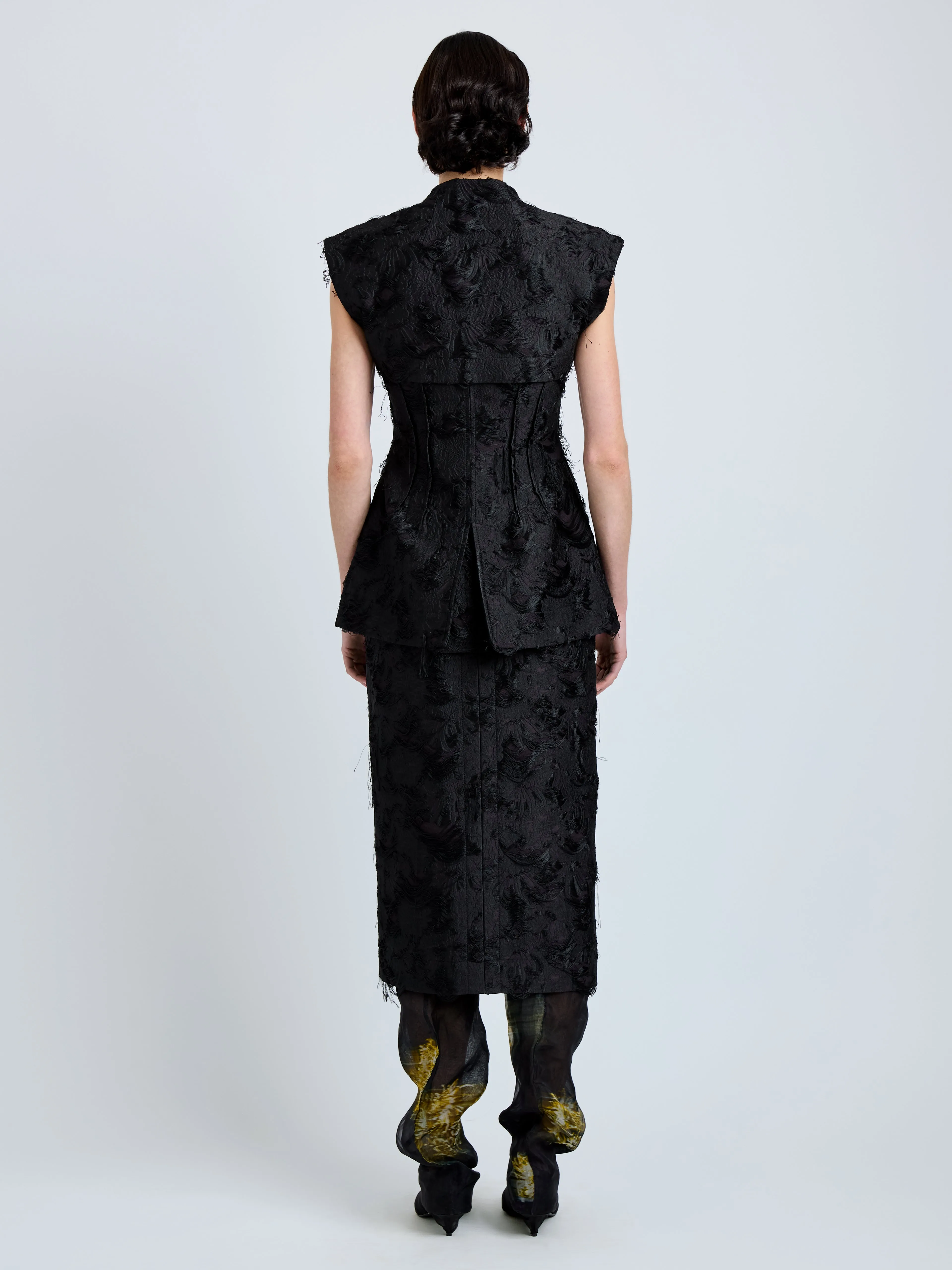 Cindle Gillet in Chrysanthemum Float Jacquard sold by Proenza Schouler product image thumbnail 5