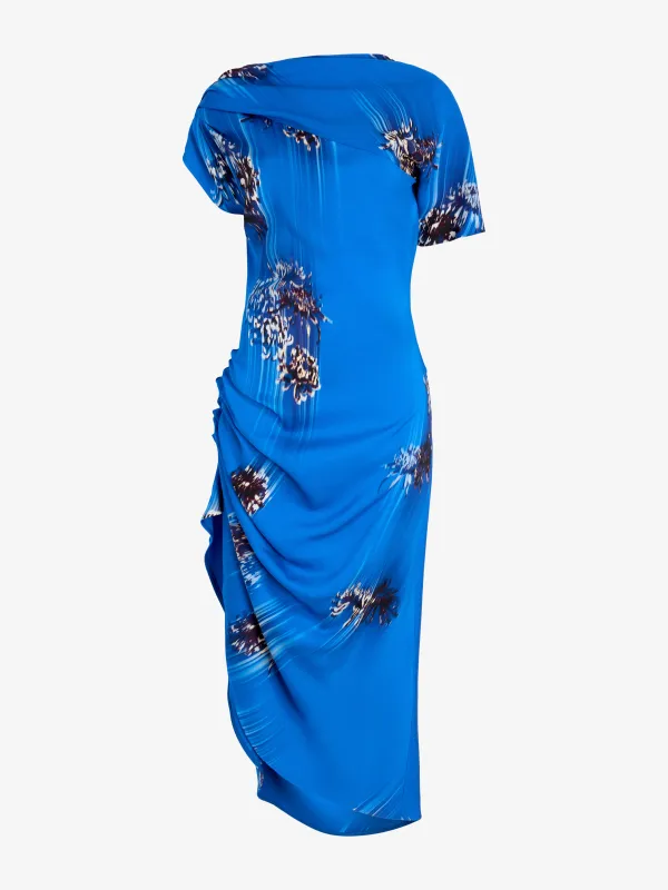 Antonella Dress in Printed Viscose Cady made by Proenza Schouler