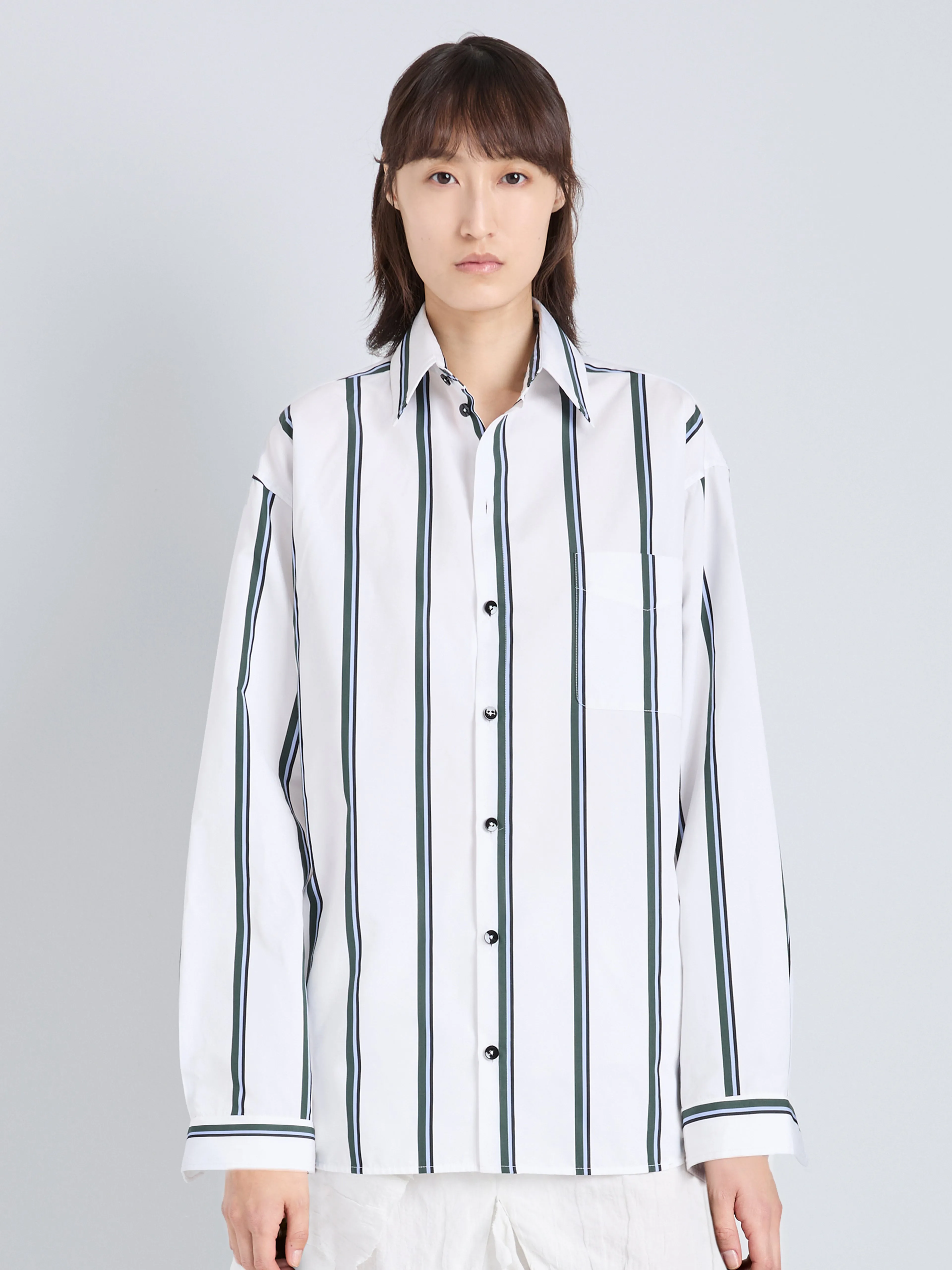 Alia Top in Cotton Silk Shirting sold by Proenza Schouler product image thumbnail 2
