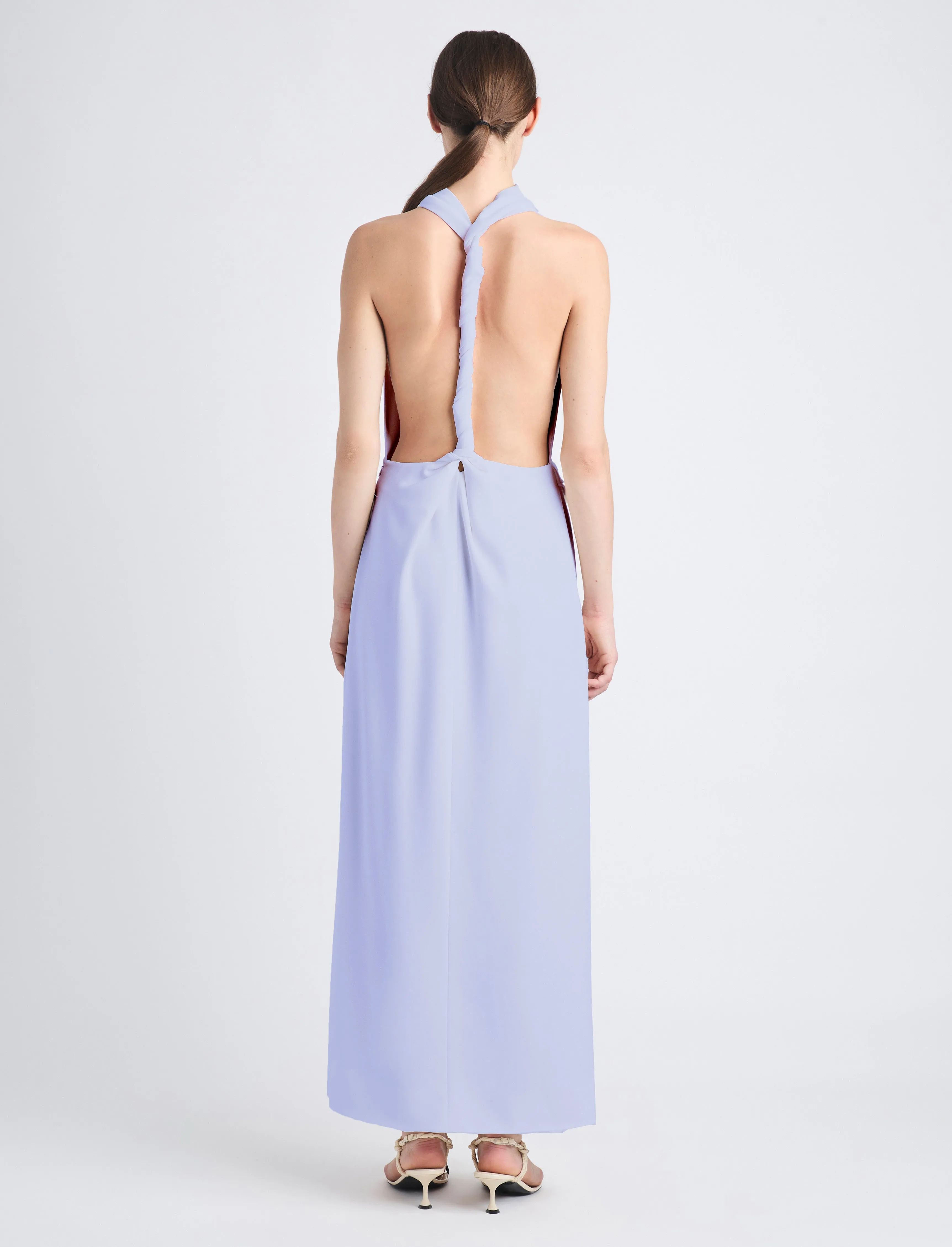 Selena Twist Back Dress in Matte Viscose Crepe sold by Proenza Schouler product image thumbnail 4