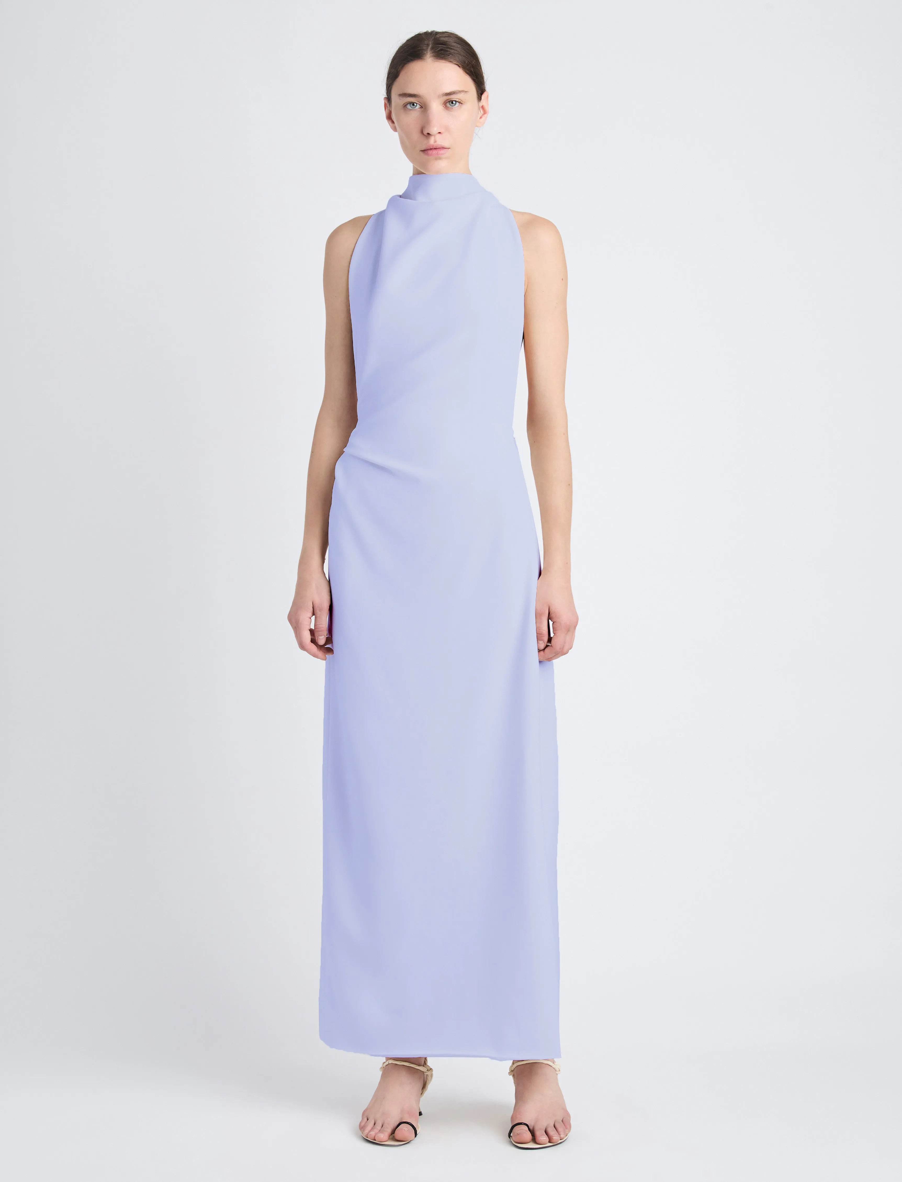 Selena Twist Back Dress in Matte Viscose Crepe sold by Proenza Schouler product image thumbnail 2