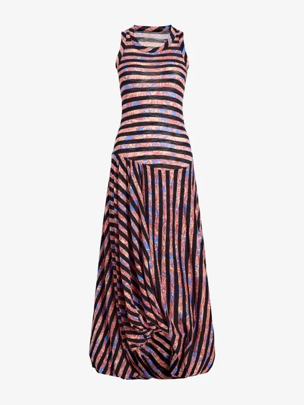 Nour Dress in Printed Tissue Jersey sold by Proenza Schouler