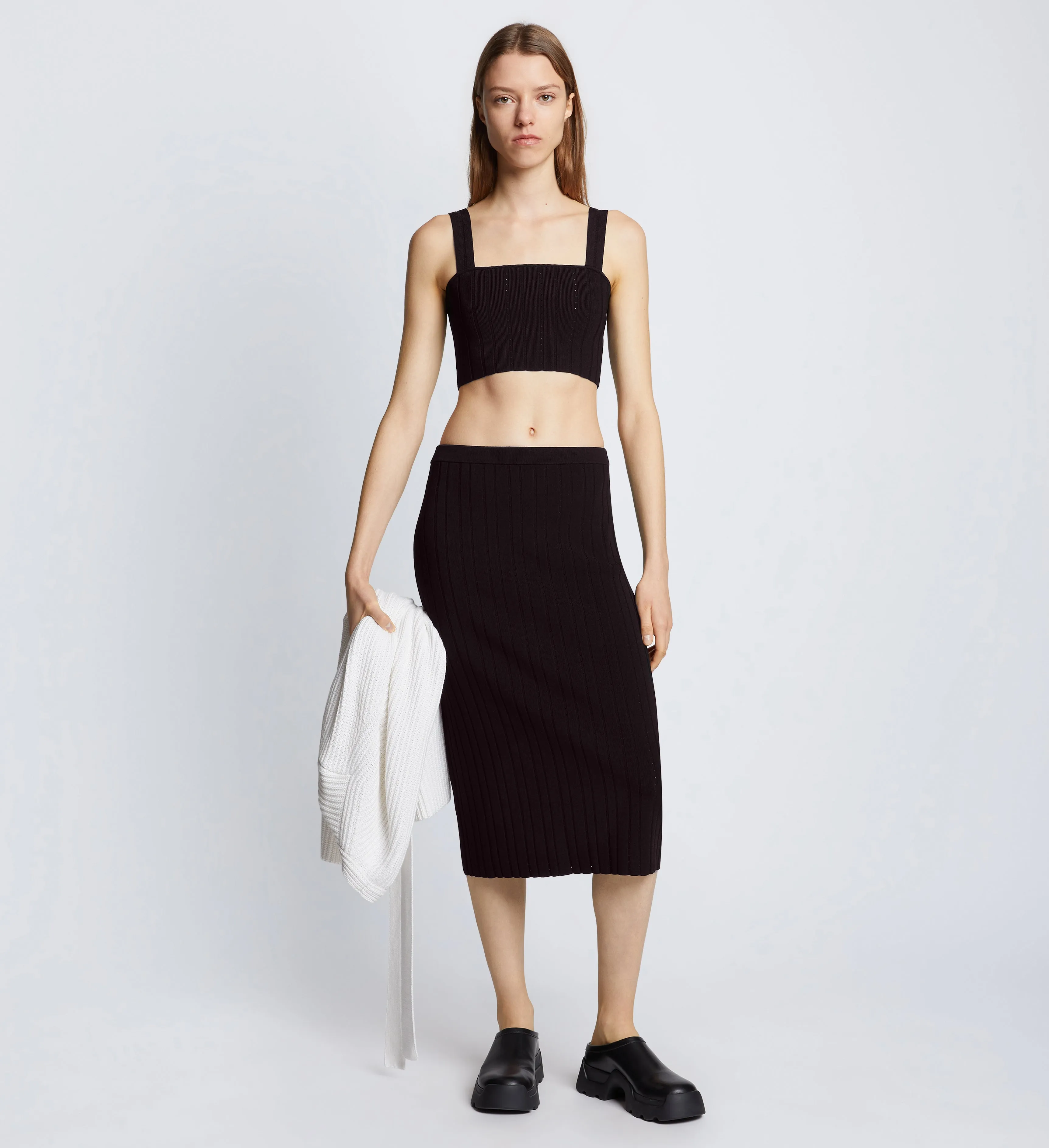 Pointelle Rib Knit Skirt sold by Proenza Schouler product image thumbnail 2