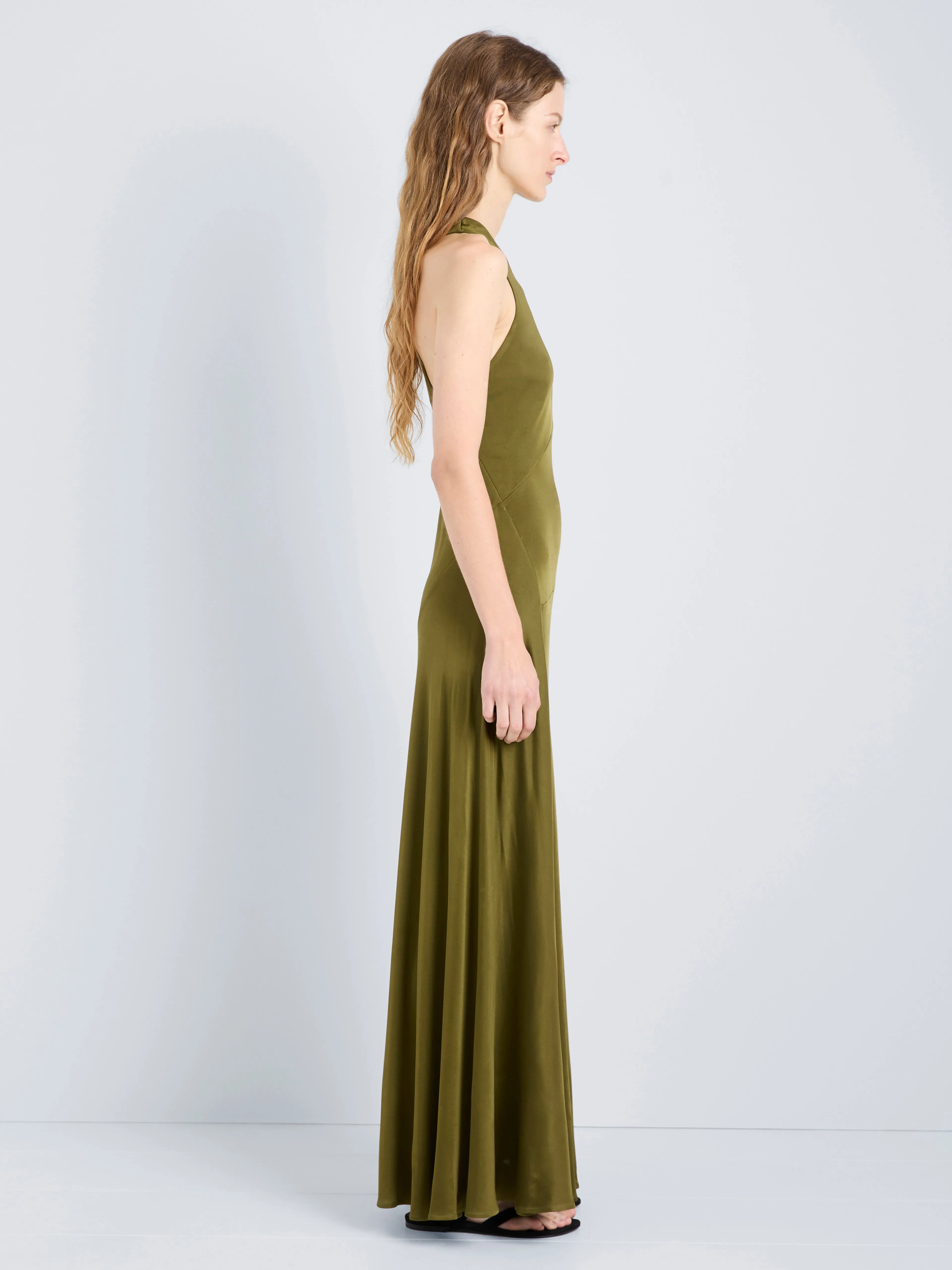 Naia Dress in Viscose Satin Jersey sold by Proenza Schouler product image thumbnail 3