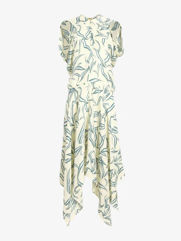 Sybella Dress in Metalasse Silk Linen made by Proenza Schouler