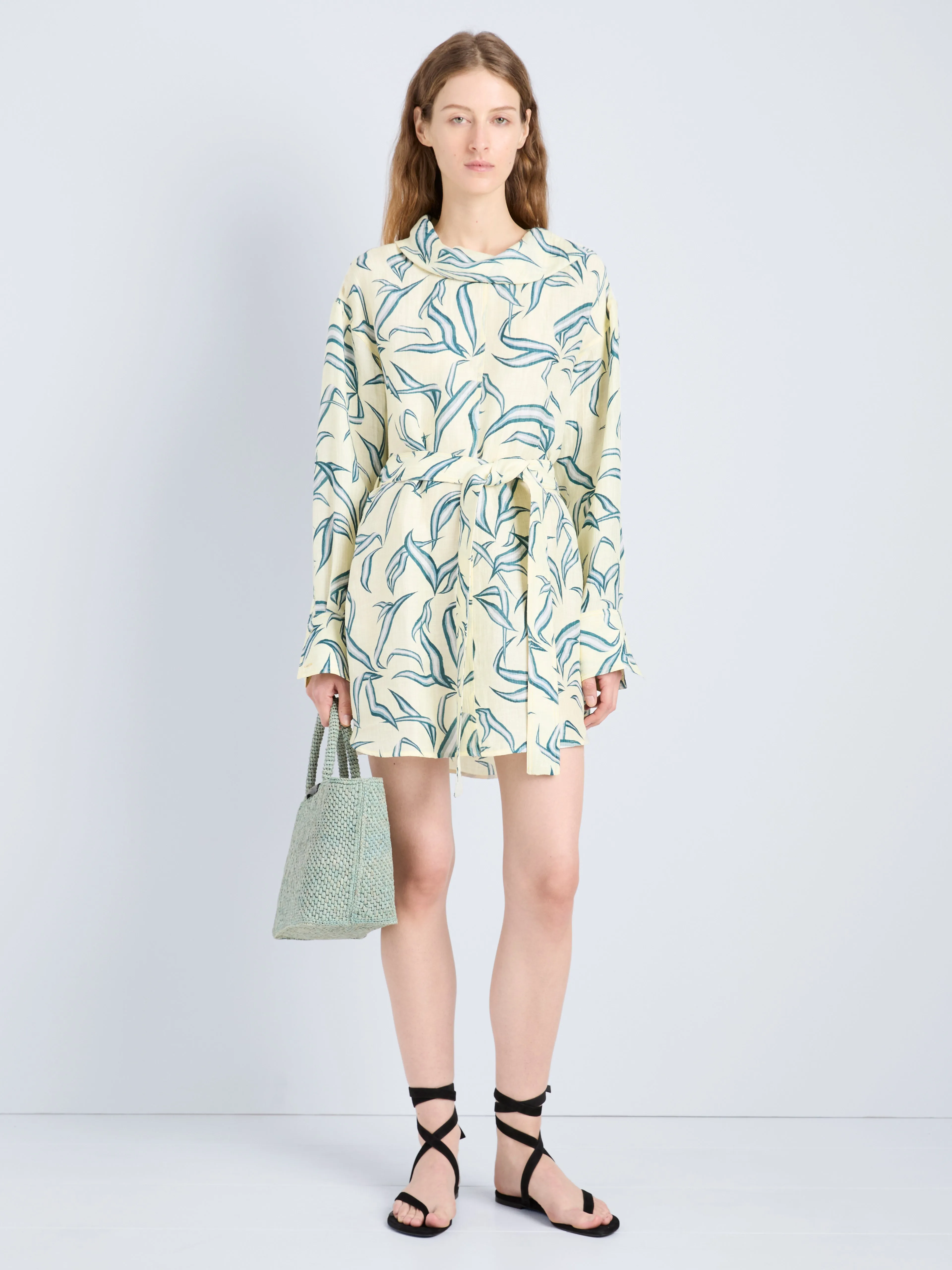 Lalia Dress in Metalasse Silk Linen sold by Proenza Schouler product image thumbnail 2