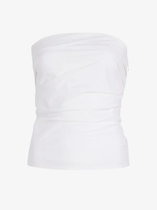 Maisy Strapless Top in Poplin made by Proenza Schouler