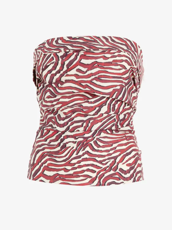Maisy Strapless Top in Poplin made by Proenza Schouler