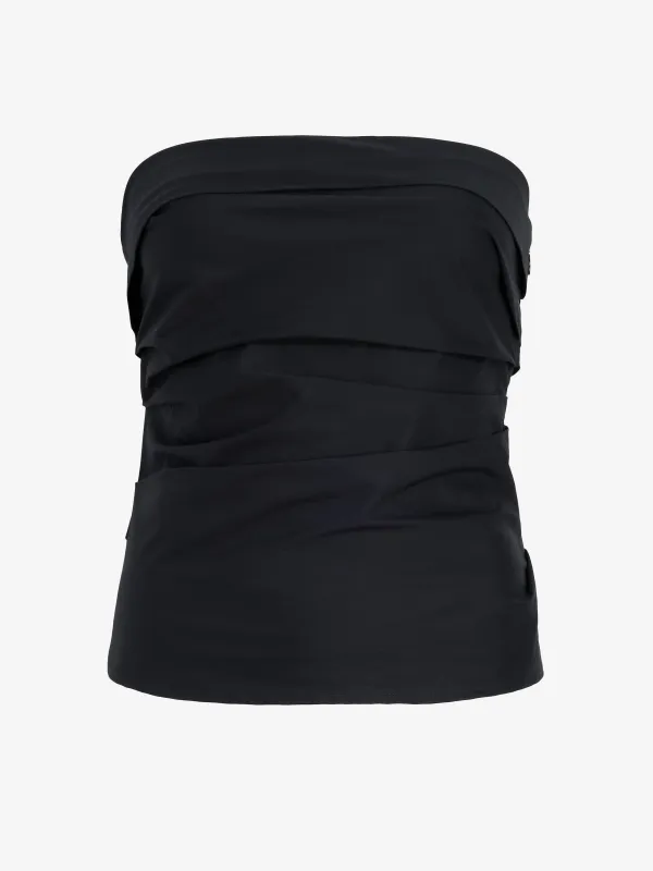 Maisy Strapless Top in Poplin sold by Proenza Schouler