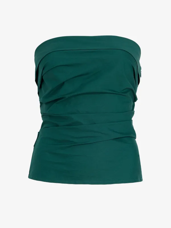 Maisy Strapless Top in Poplin made by Proenza Schouler