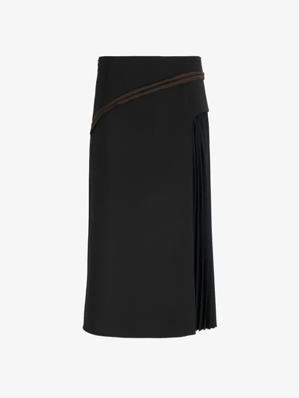 Justine Skirt in Bonded Wool Satin made by Proenza Schouler
