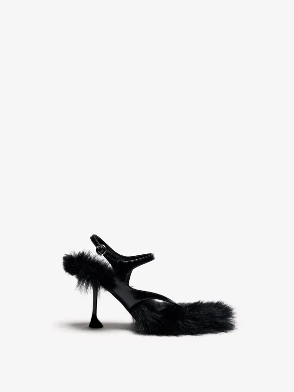 Tee Thong Sandals in Nappa Shearling sold by Proenza Schouler