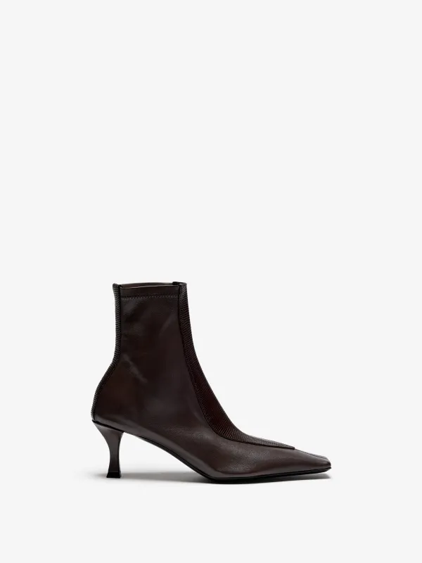 Trap Stretch Ankle Boots in Embossed Lizard made by Proenza Schouler