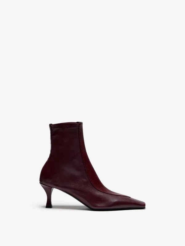 Trap Stretch Ankle Boots in Embossed Lizard made by Proenza Schouler