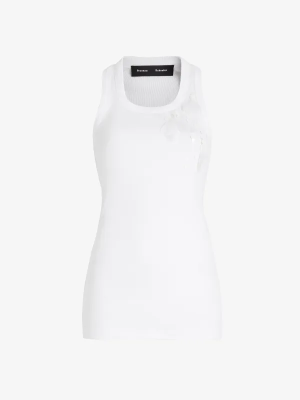 Tana Top in Embroidered Cotton made by Proenza Schouler