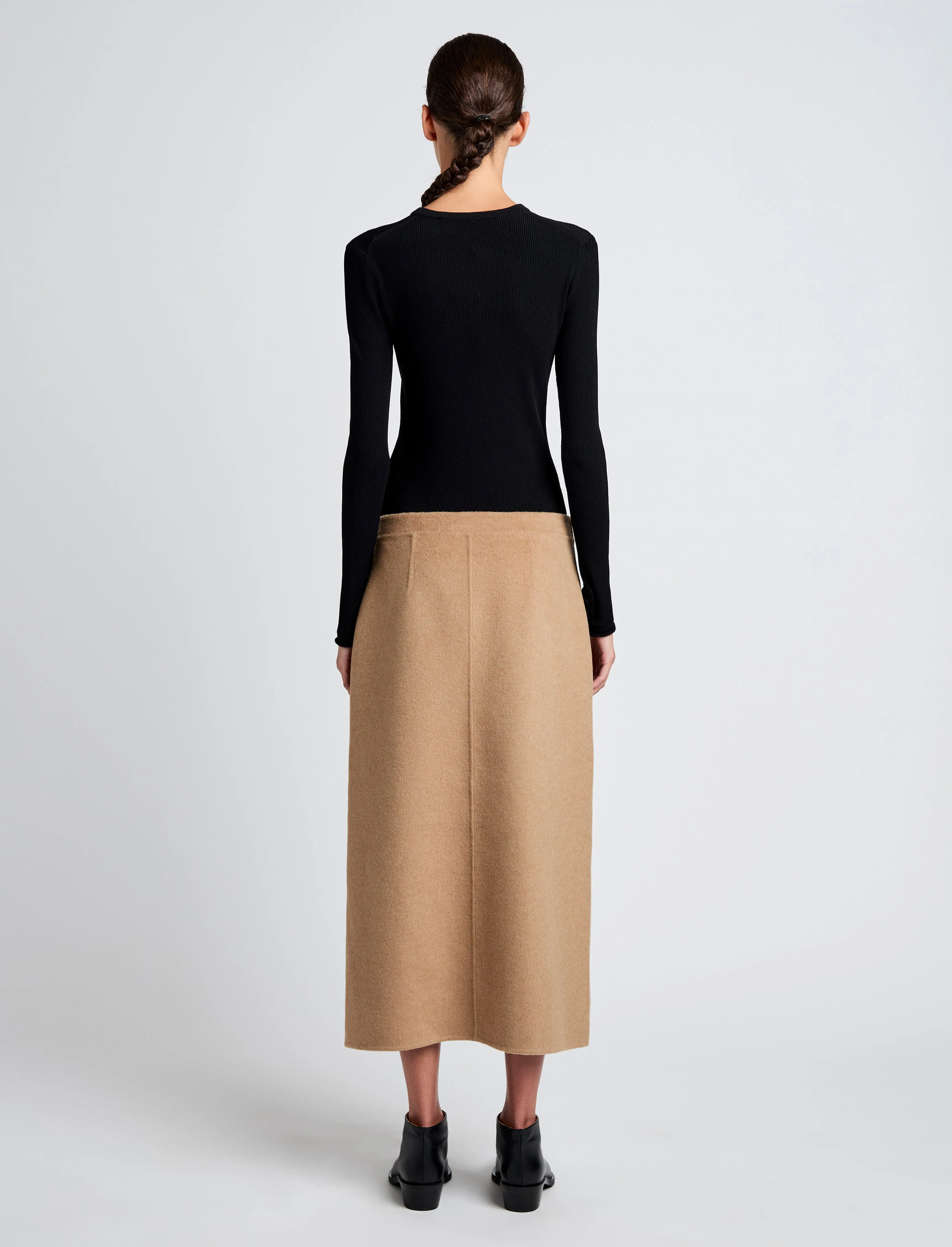 Adrian Skirt in Brushed Wool sold by Proenza Schouler product image thumbnail 4