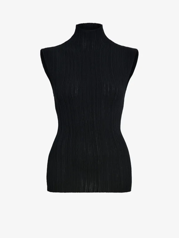 Federica Top in Micro Pleat Knit made by Proenza Schouler