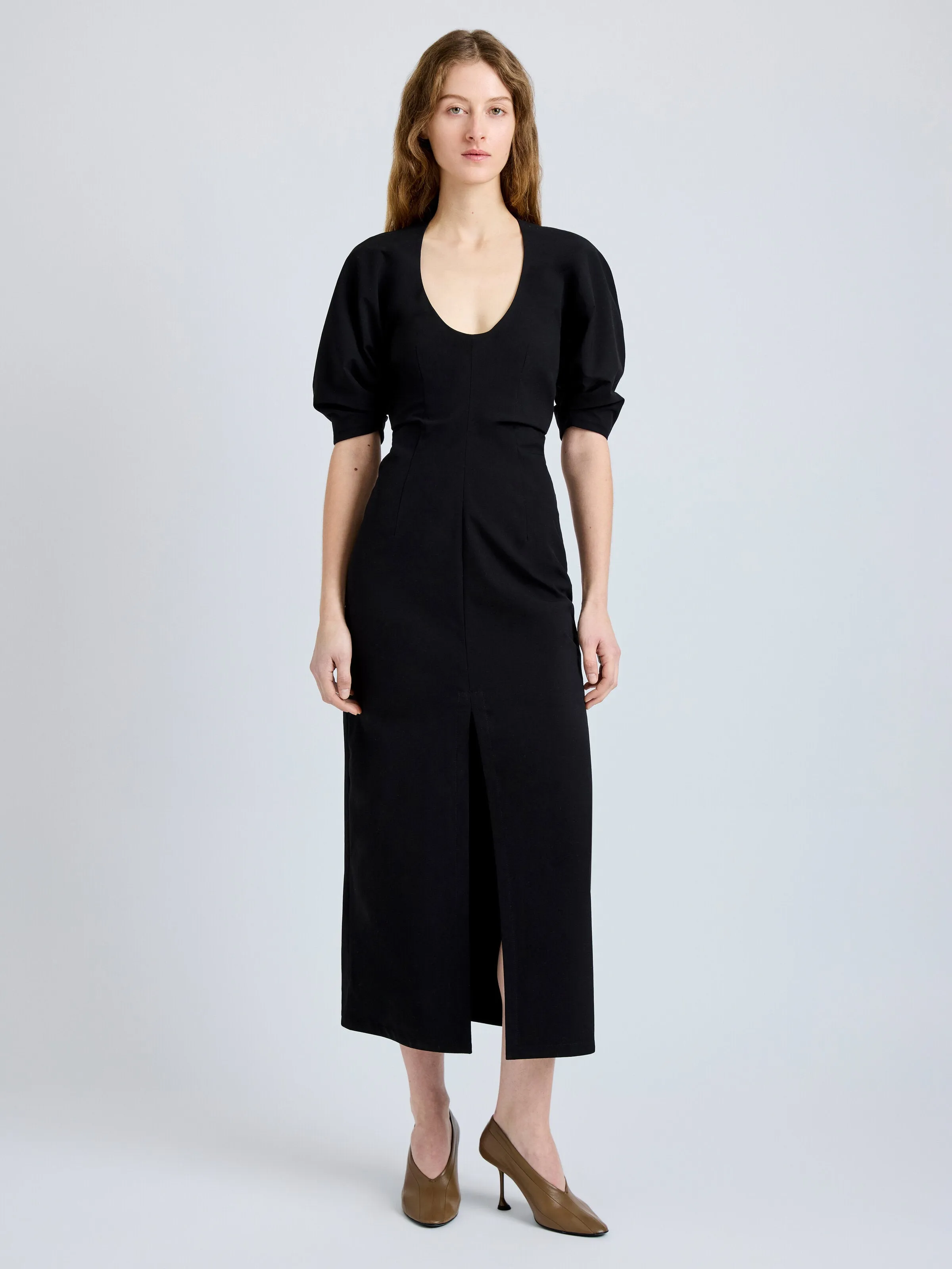 Clarissa Dress in Bi-Stretch Cotton Nylon sold by Proenza Schouler product image thumbnail 2