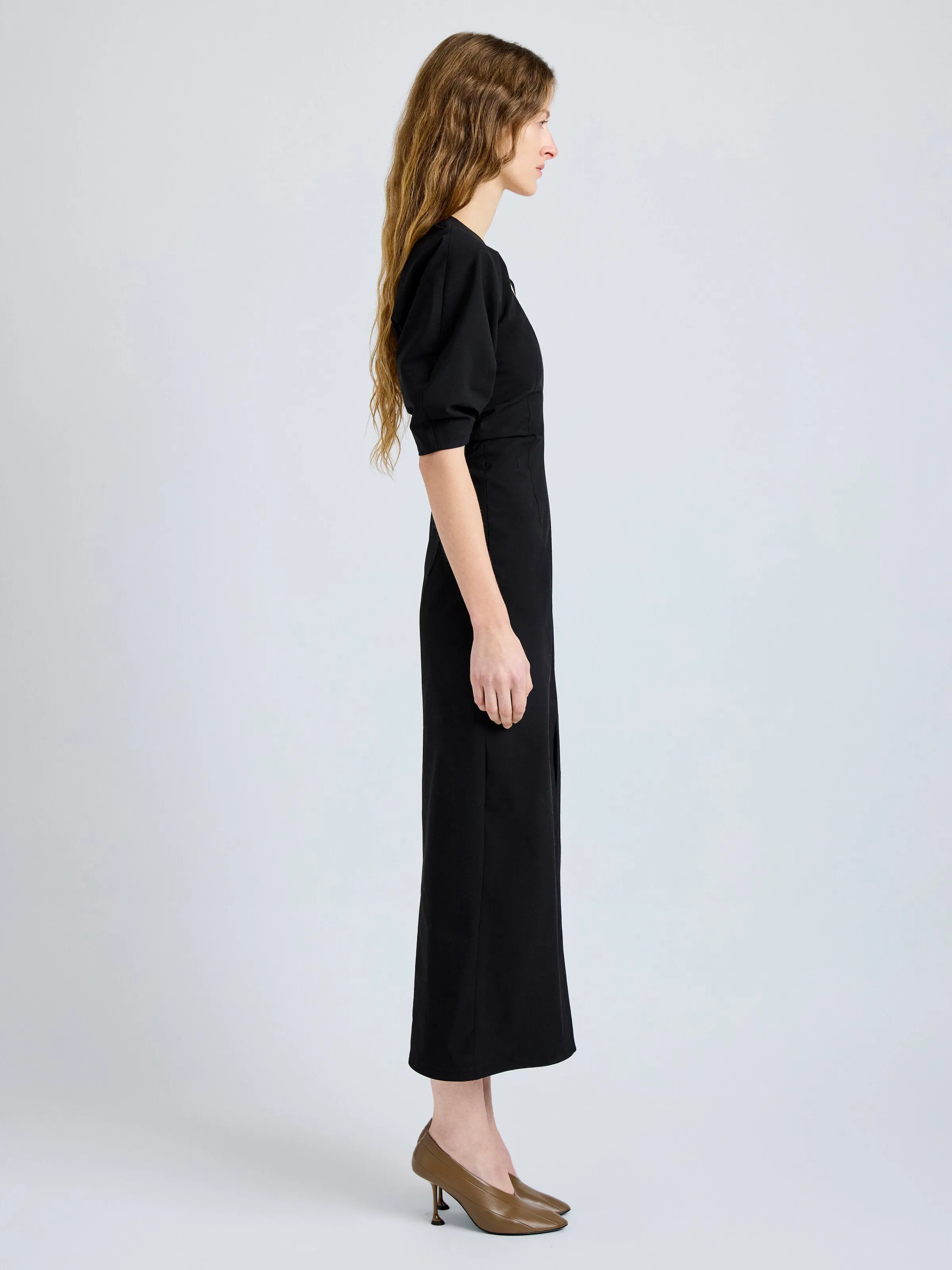 Clarissa Dress in Bi-Stretch Cotton Nylon sold by Proenza Schouler product image thumbnail 3
