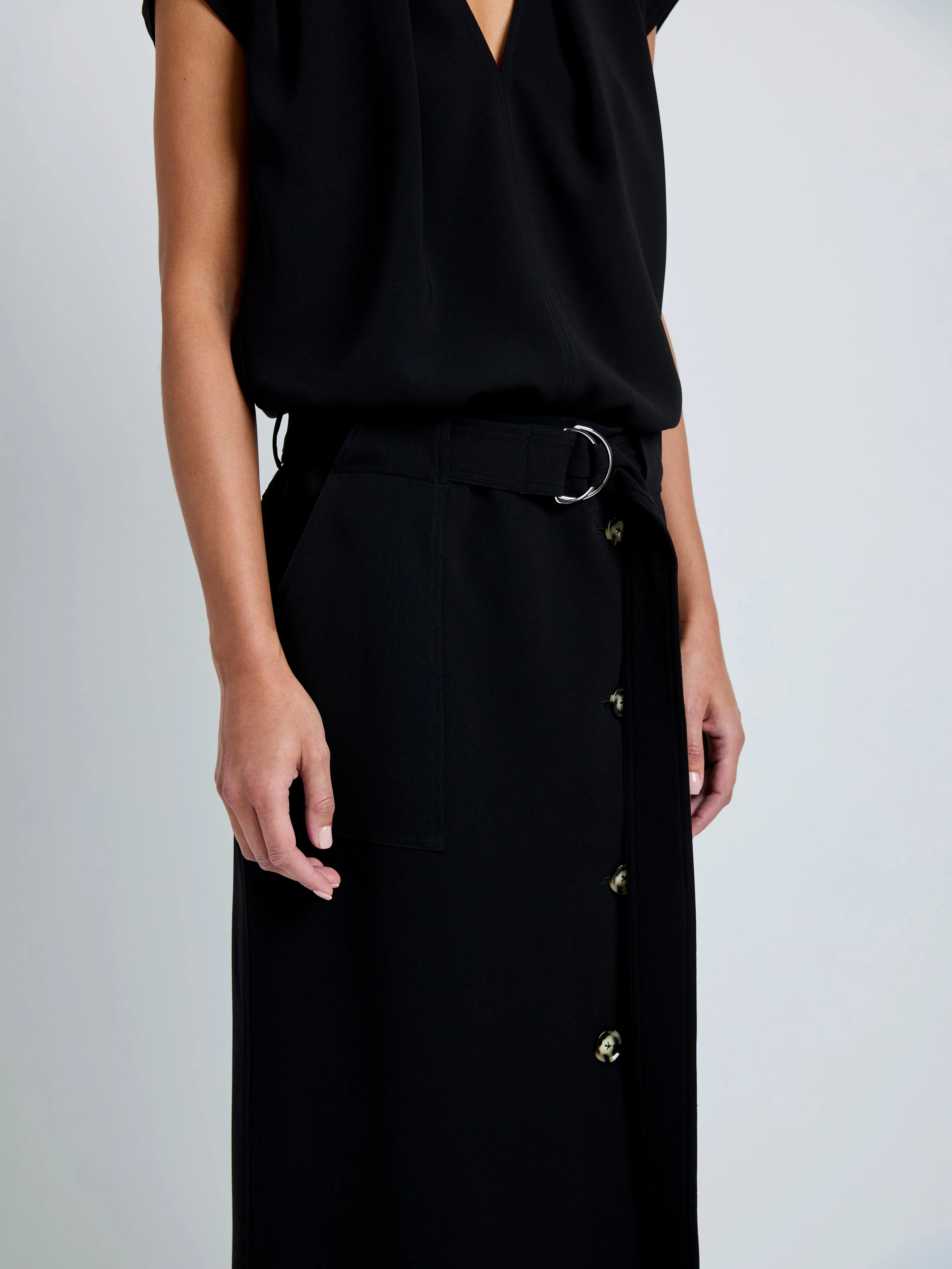 Carine Cargo Skirt in Matte Double Crepe sold by Proenza Schouler product image thumbnail 5