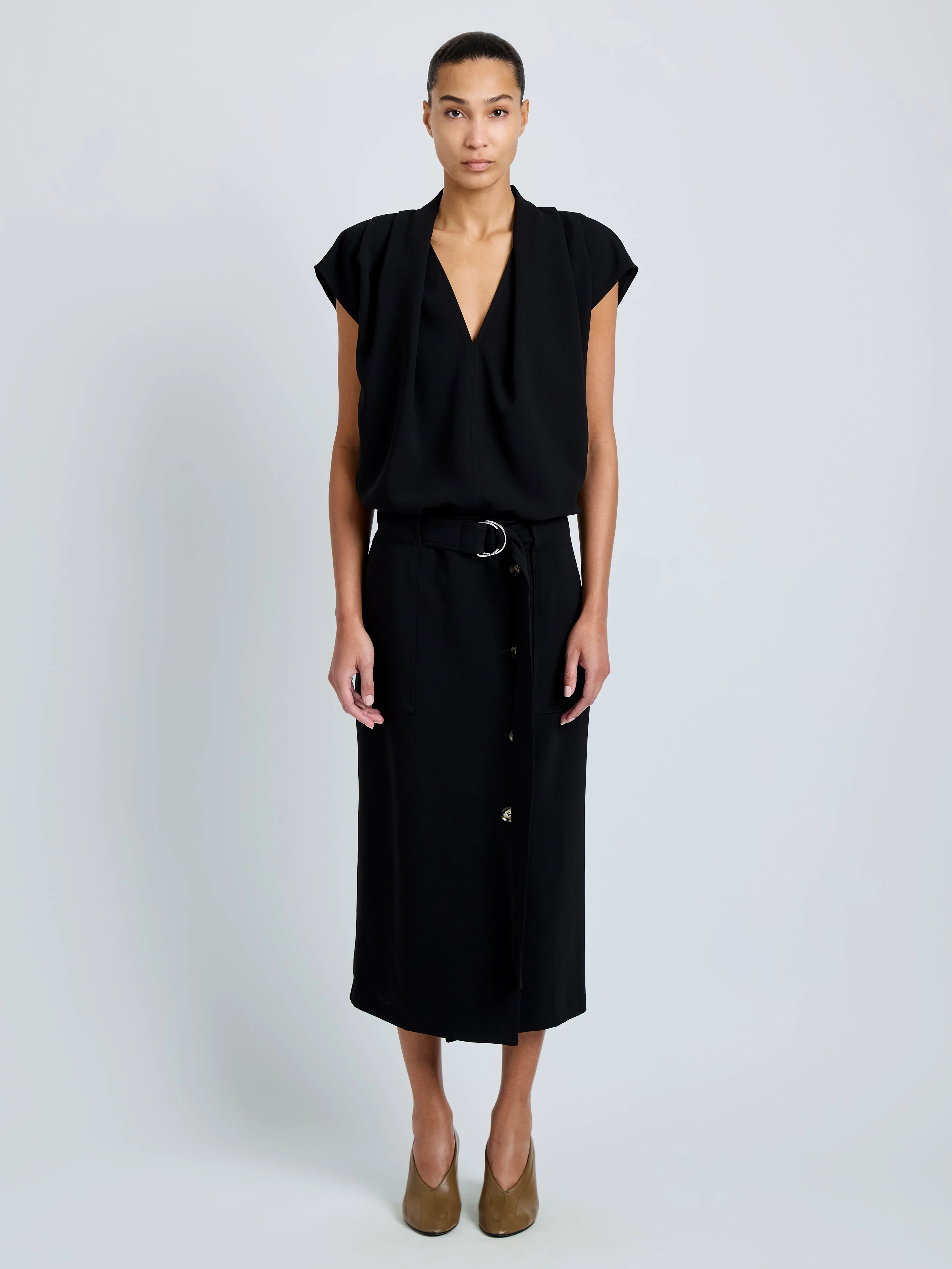 Carine Cargo Skirt in Matte Double Crepe sold by Proenza Schouler product image thumbnail 2