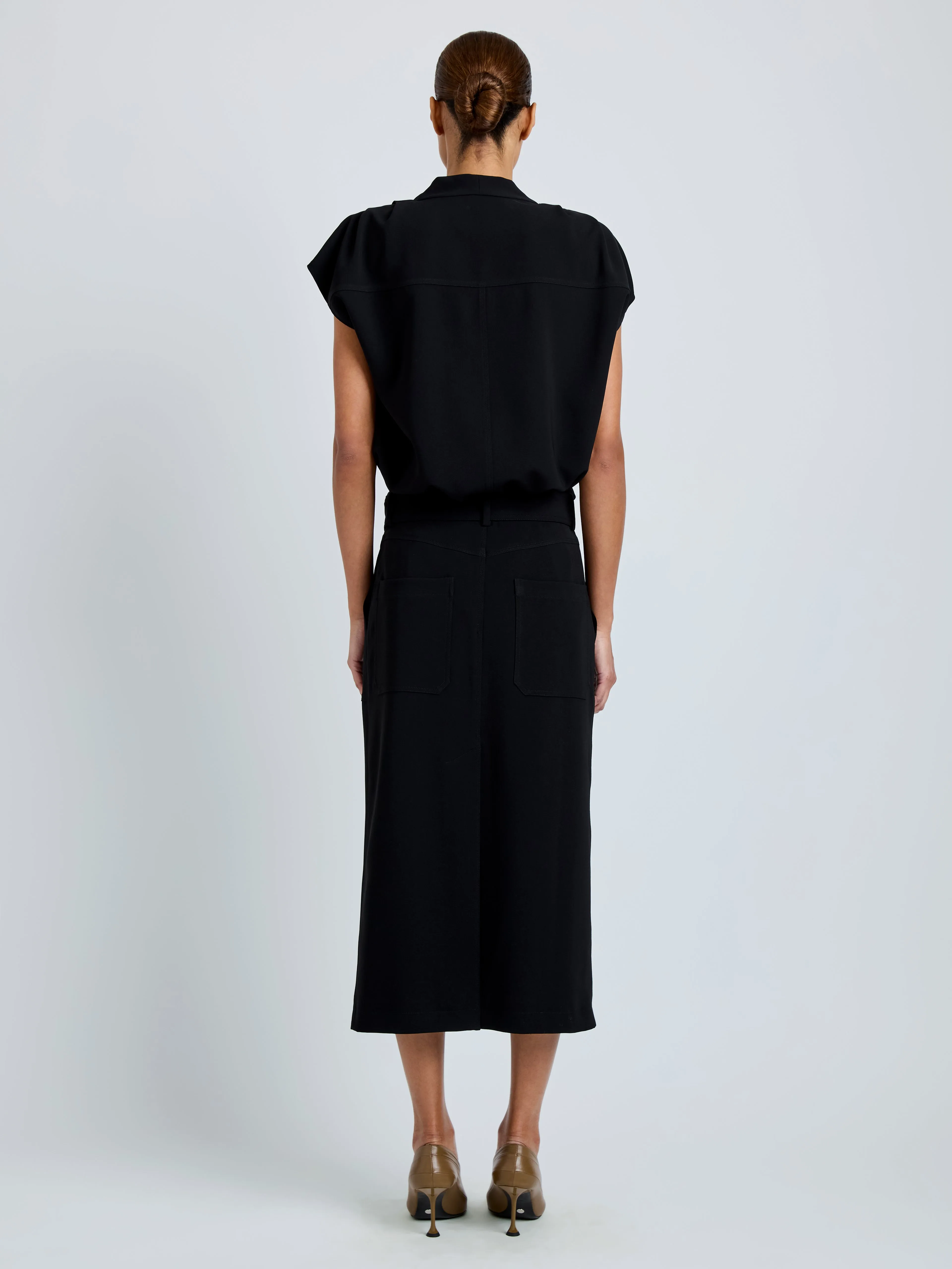 Carine Cargo Skirt in Matte Double Crepe sold by Proenza Schouler product image thumbnail 4
