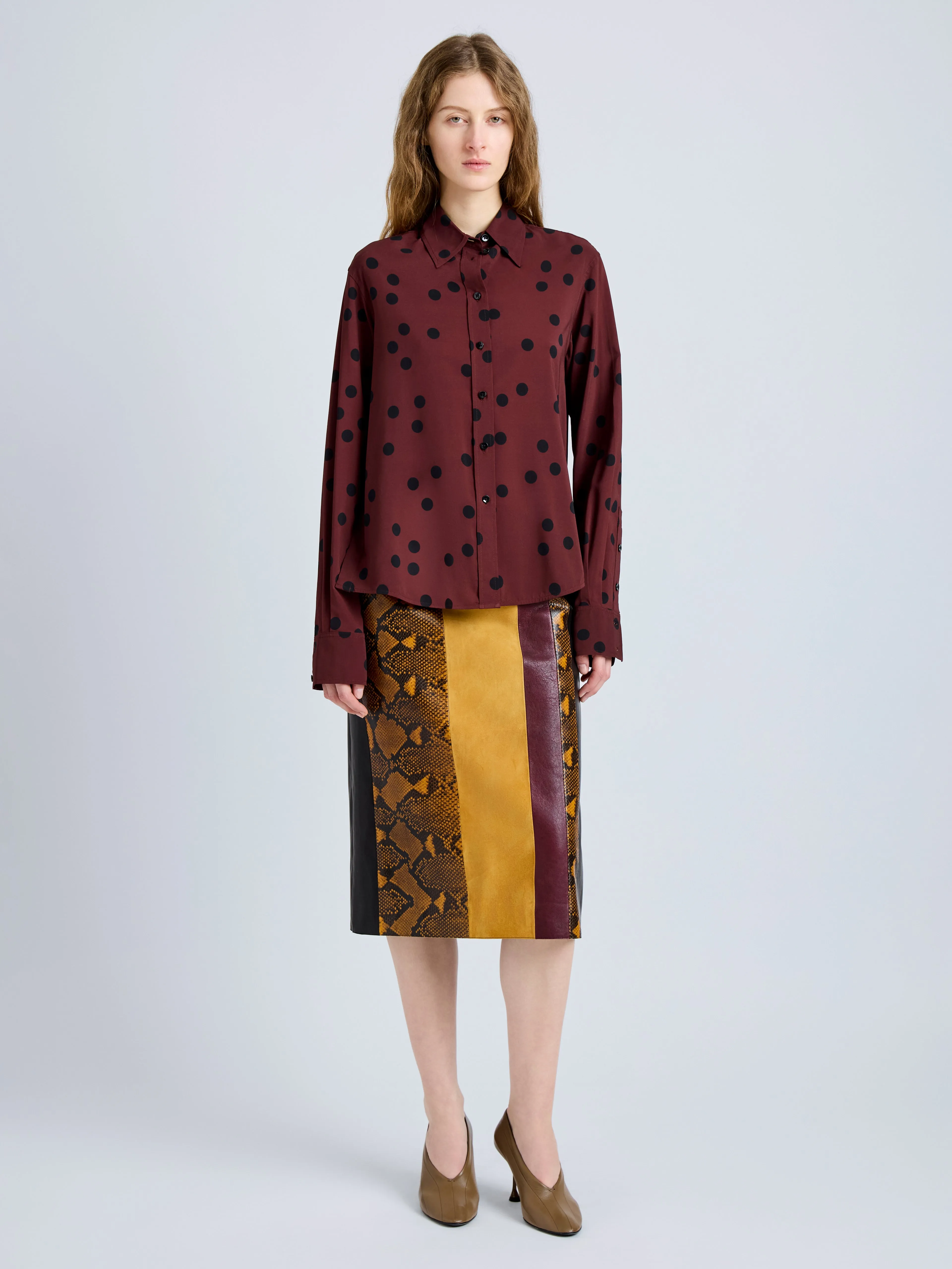 Paz Shirt in Printed Stretch Viscose sold by Proenza Schouler product image thumbnail 3